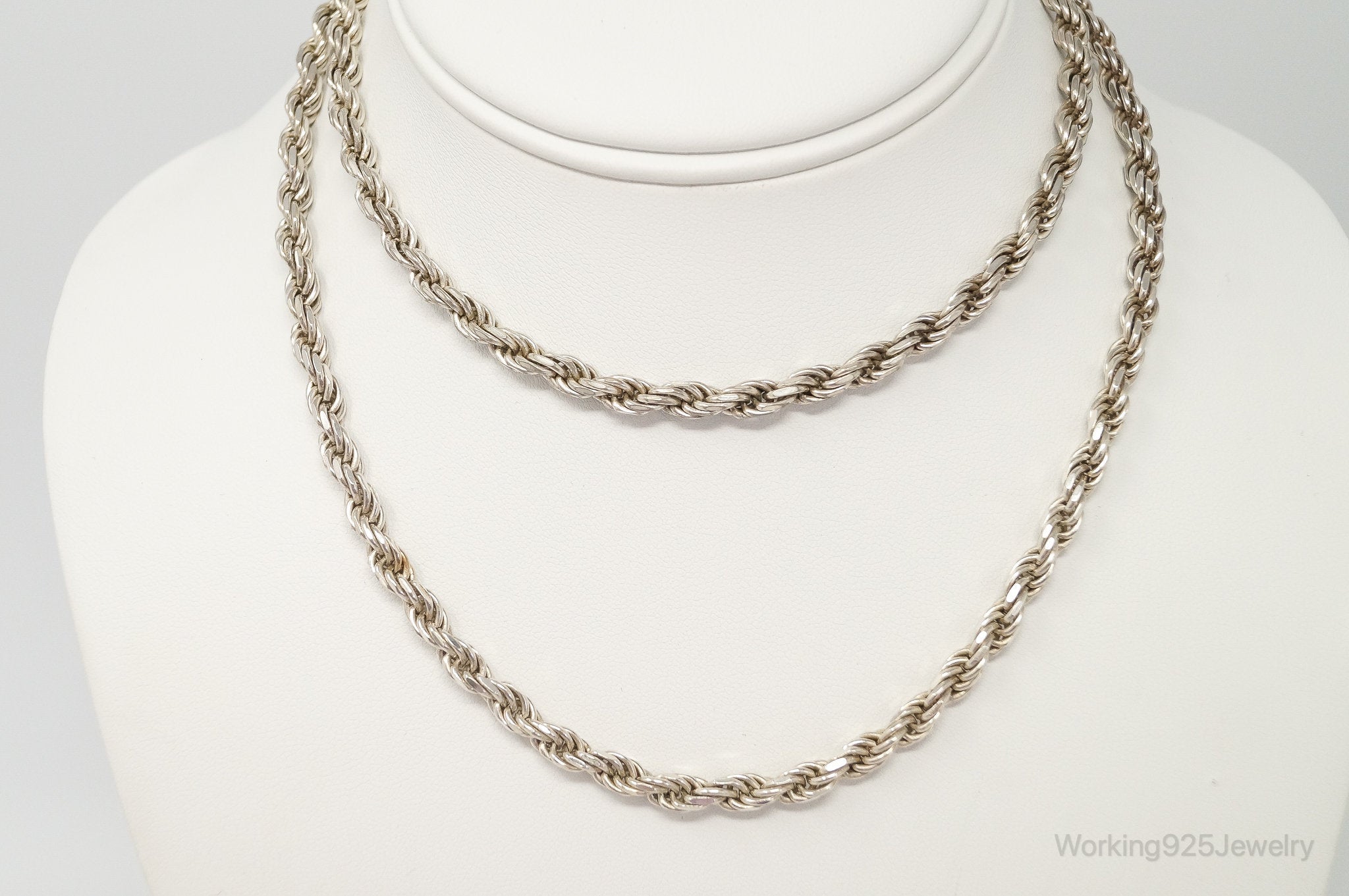 Vintage Byzantine Chain Balinese Sterling Silver Necklace