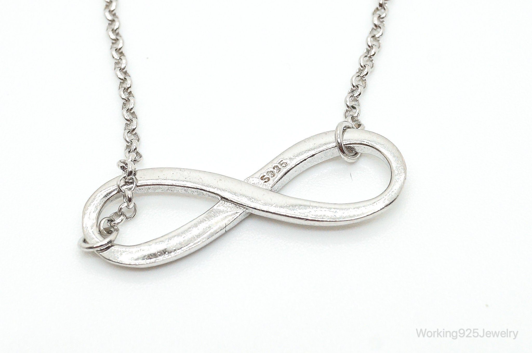 Vintage Infinity Symbol Sterling Silver Necklace