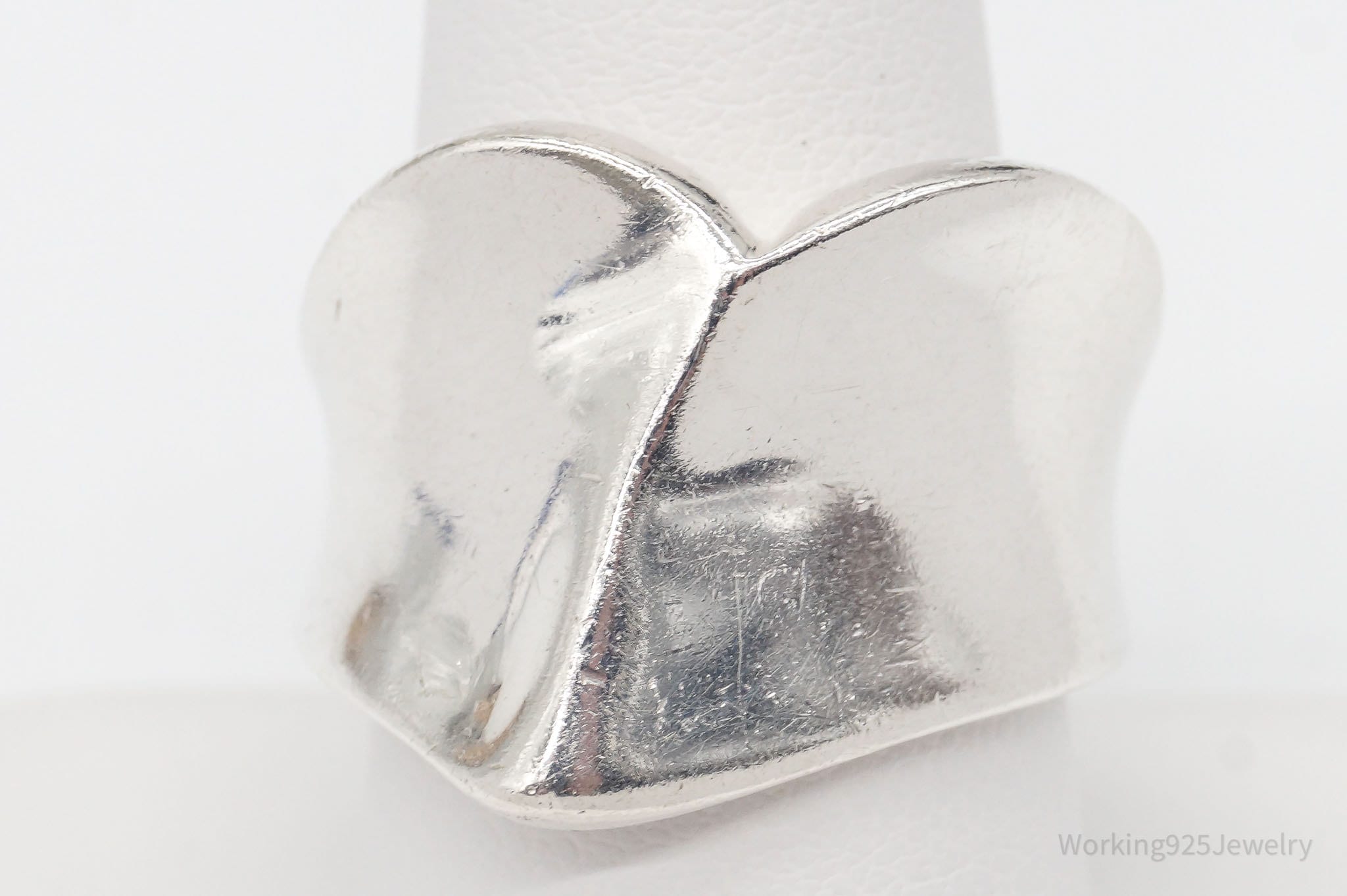 Vintage Designer RLM Studio "Forgive" Sterling Silver Ring - Size 8.75