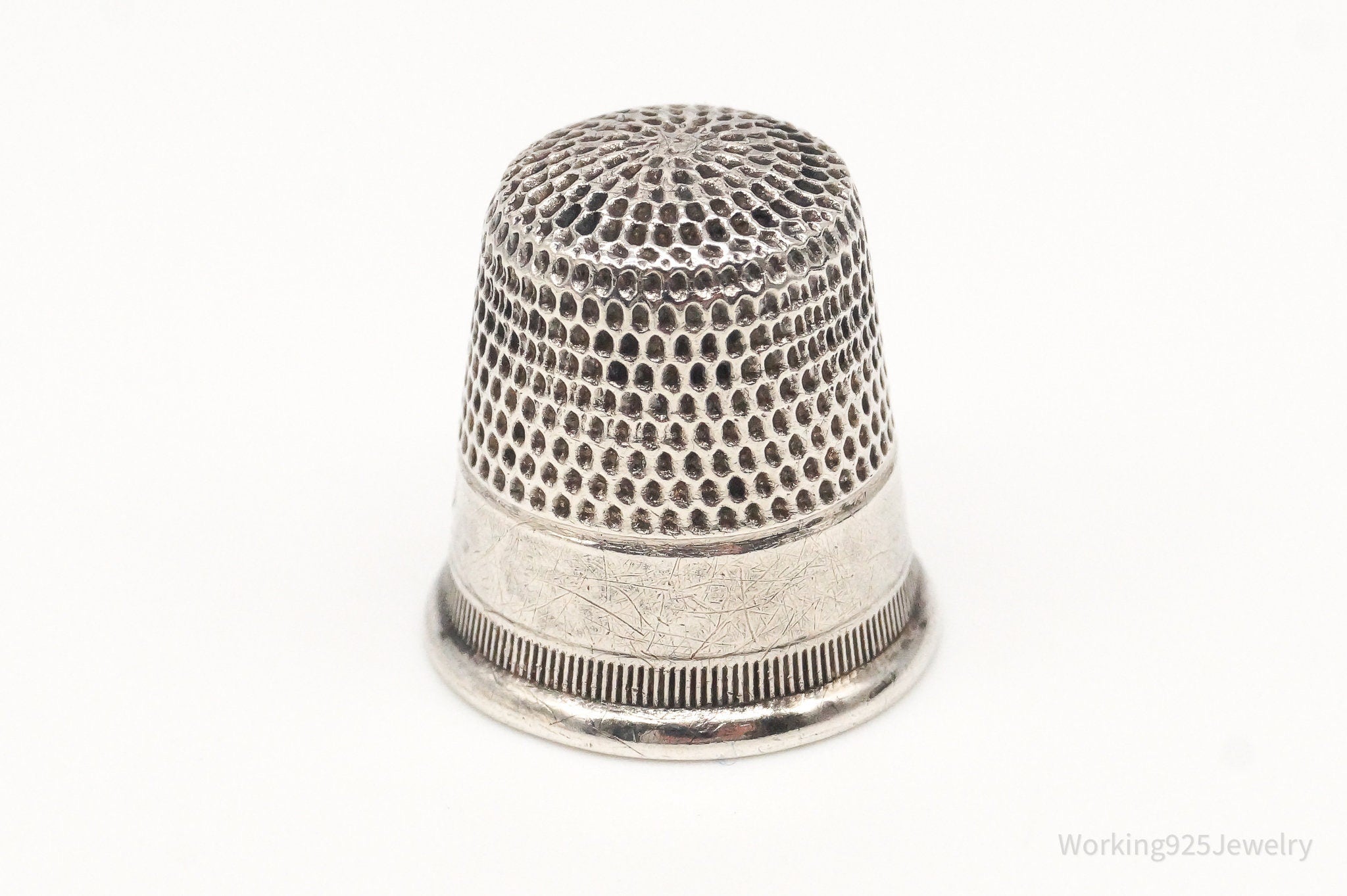 Antique Dome Sterling Silver Thimble Size 7