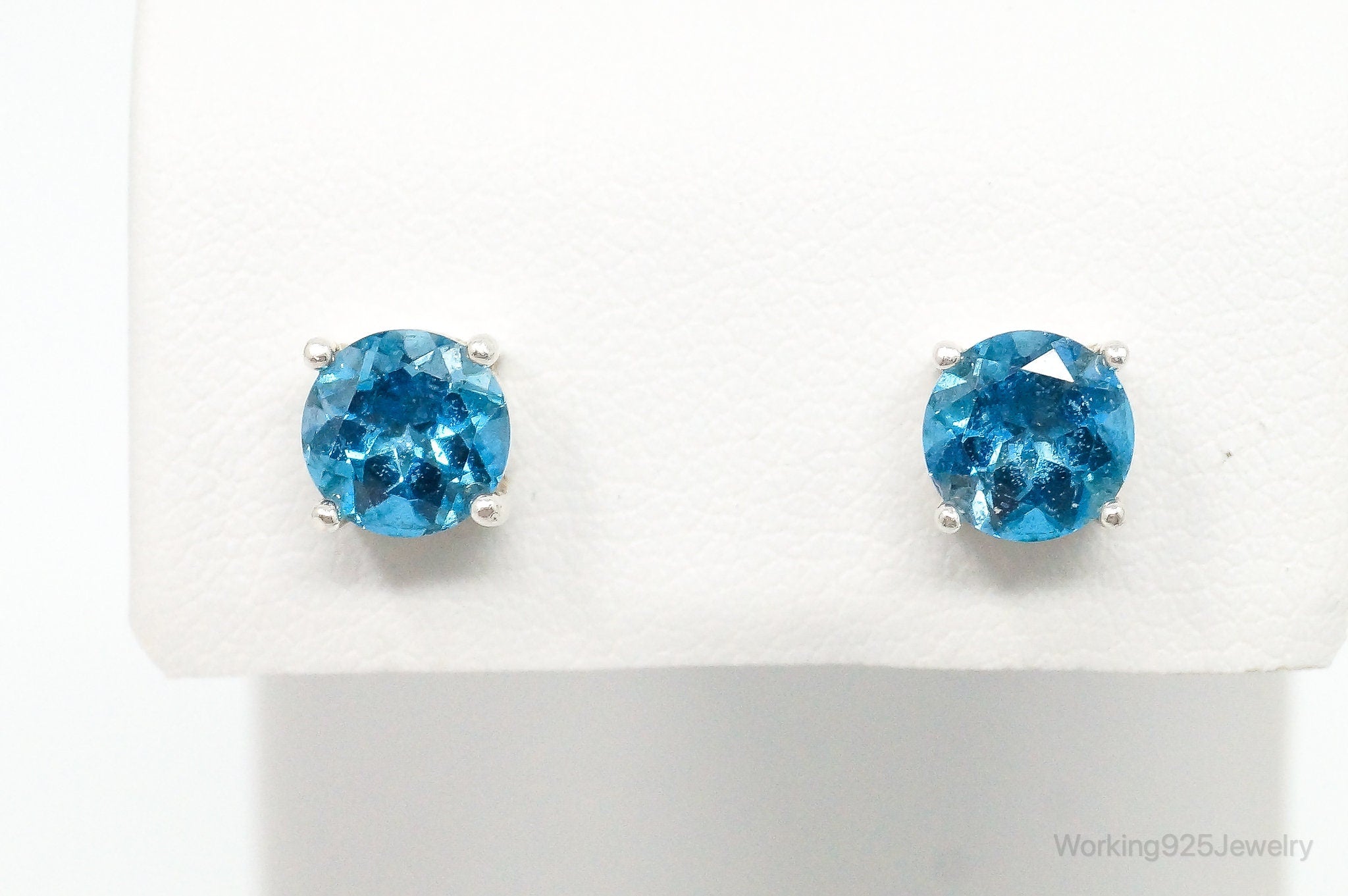 Blue Topaz Sterling Silver Earrings