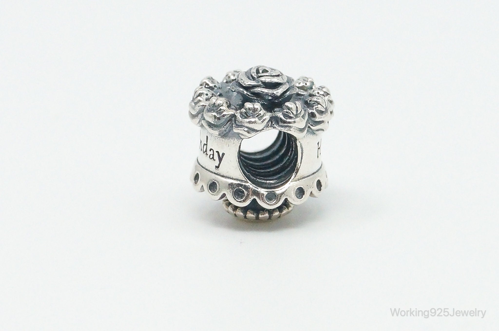 Authentic Pandora ALE Happy Birthday Cake Sterling Silver Charm