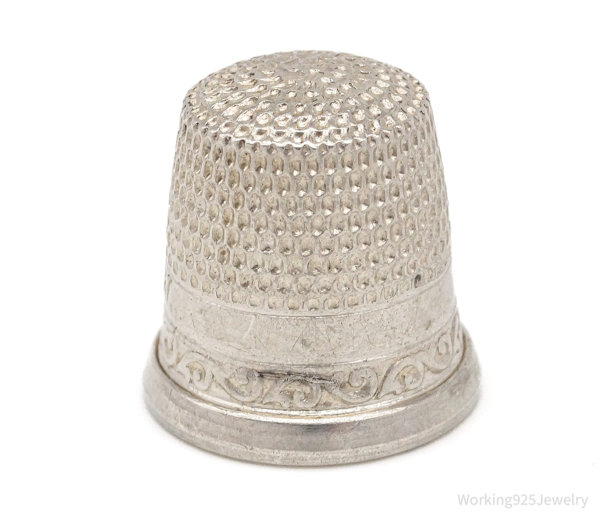 Victorian Antique Sterling Silver Thimble