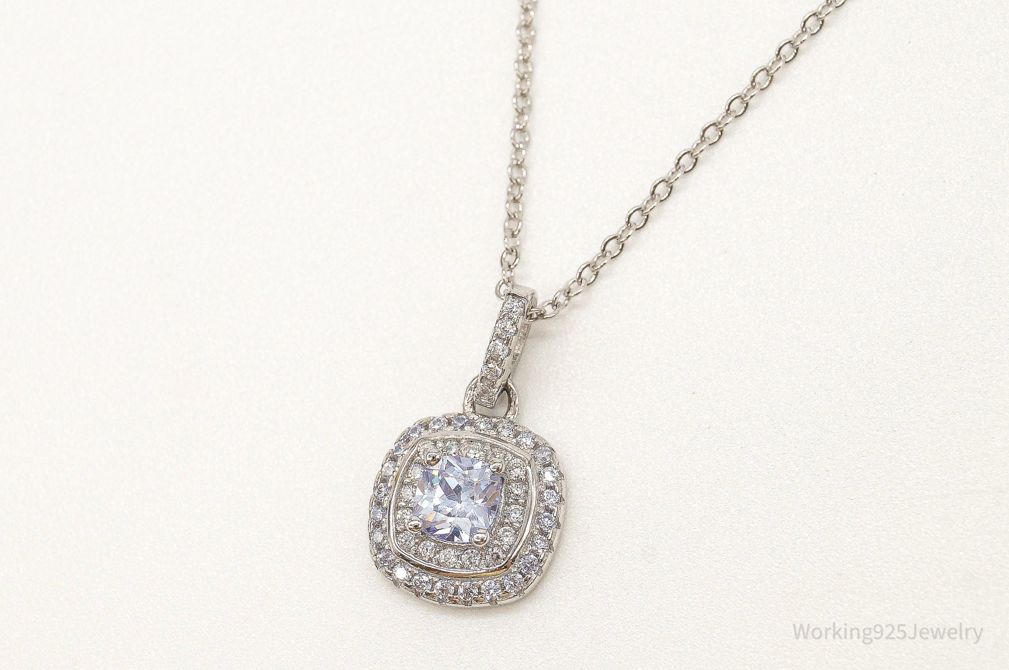 Designer Ryze Cubic Zirconia Sterling Silver Necklace