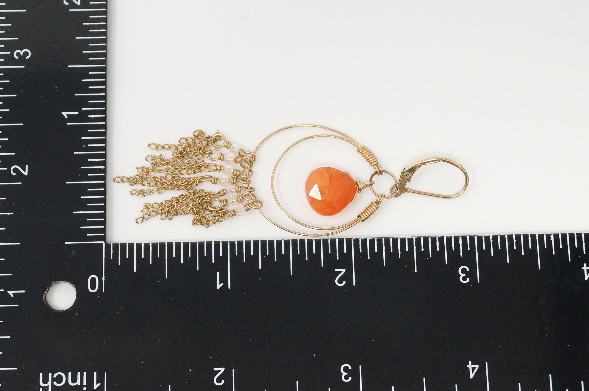 Vintage 14K Gold Filled Orange Agate Sterling Silver Earrings