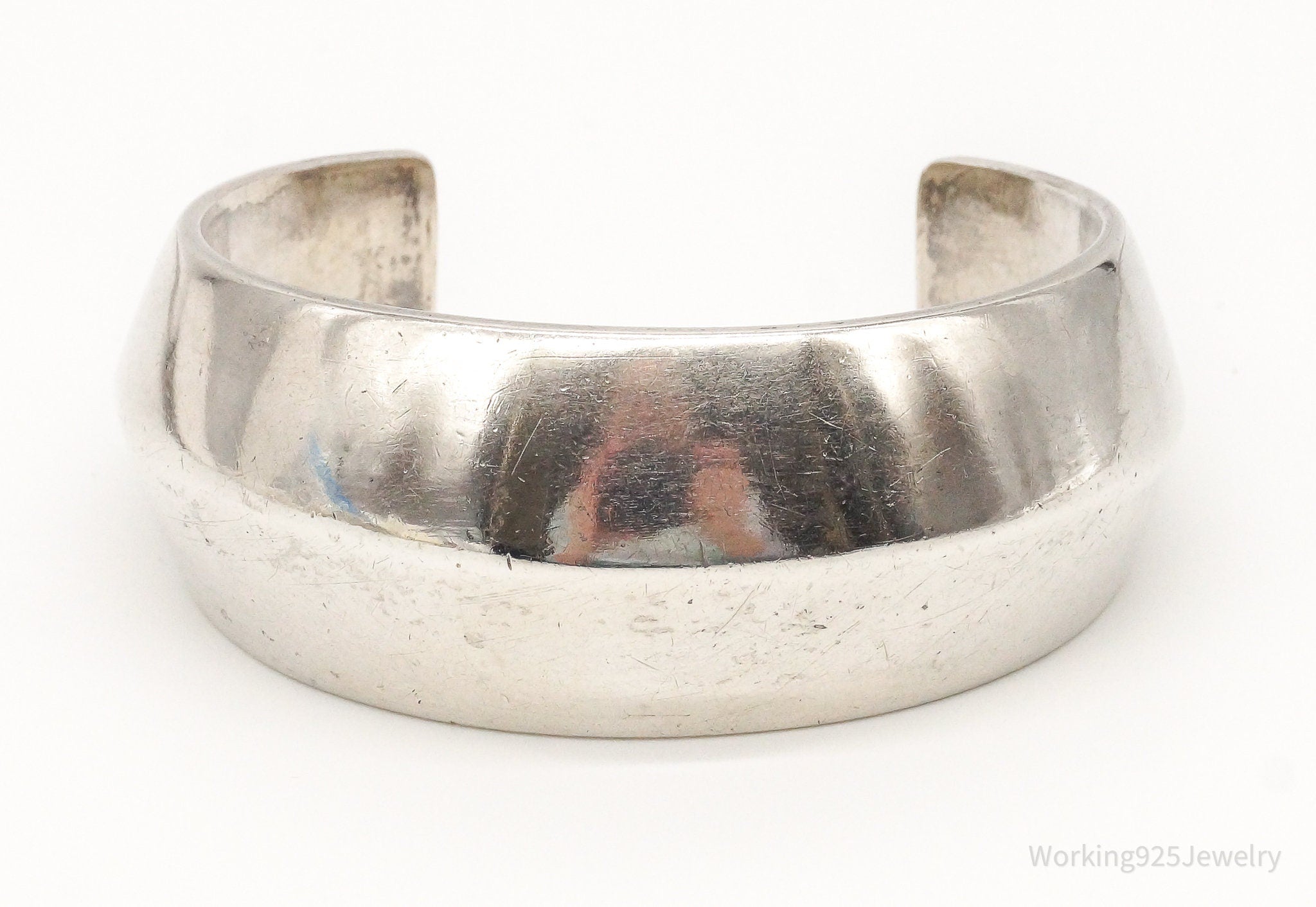 RARE Danish Museum Designer Thor Selzer Wide Sterling Silver Bracelet