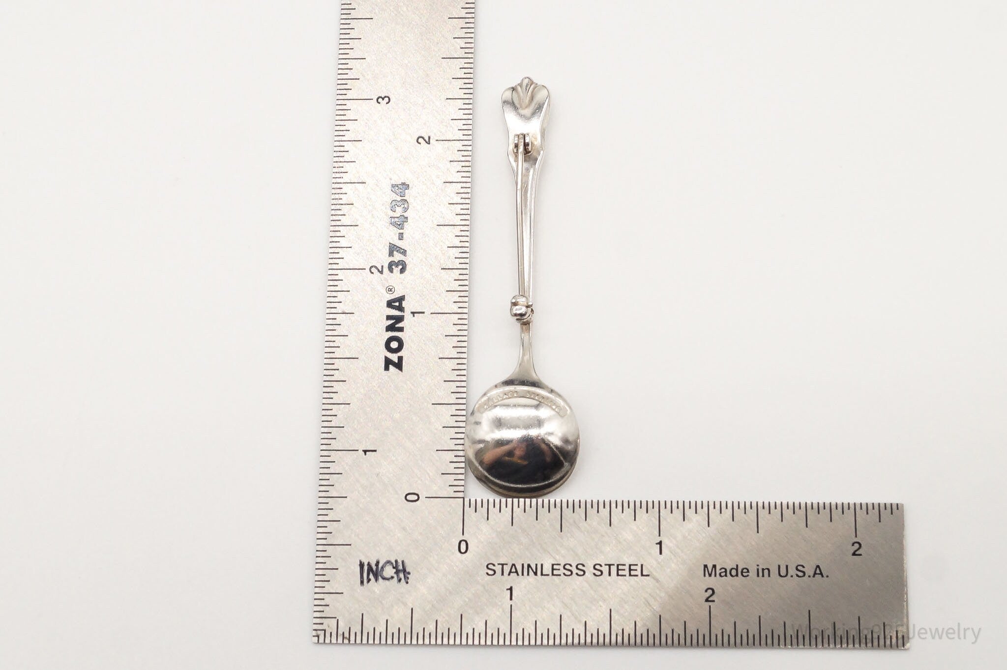 Antique Wallace Sterling Silver Spoon Brooch Pin