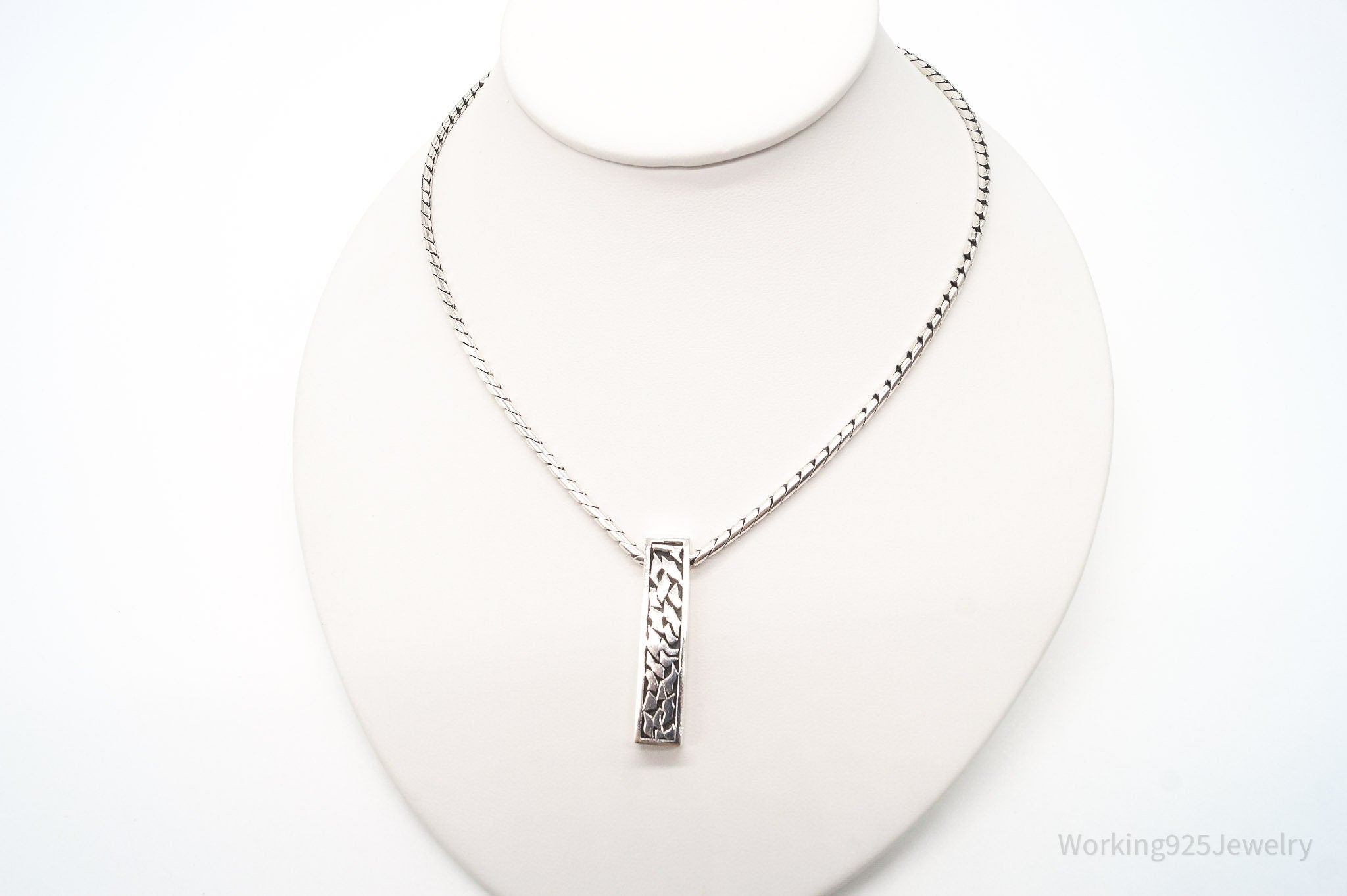 Vintage Bali Style Chain Sterling Silver Necklace