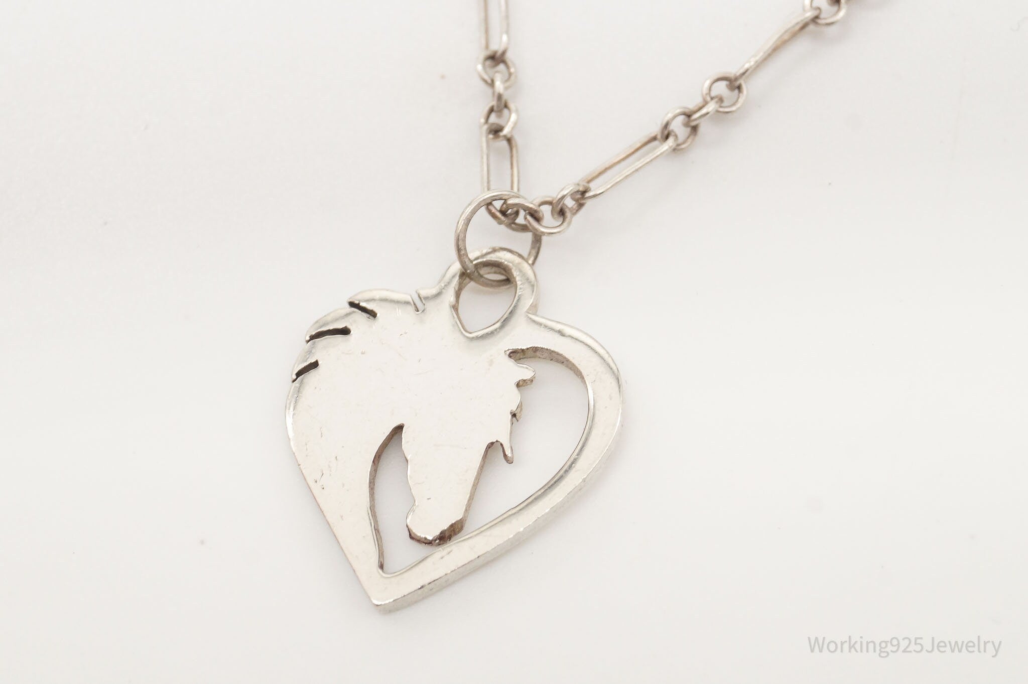 Vintage Horse Lover Sterling Silver Necklace