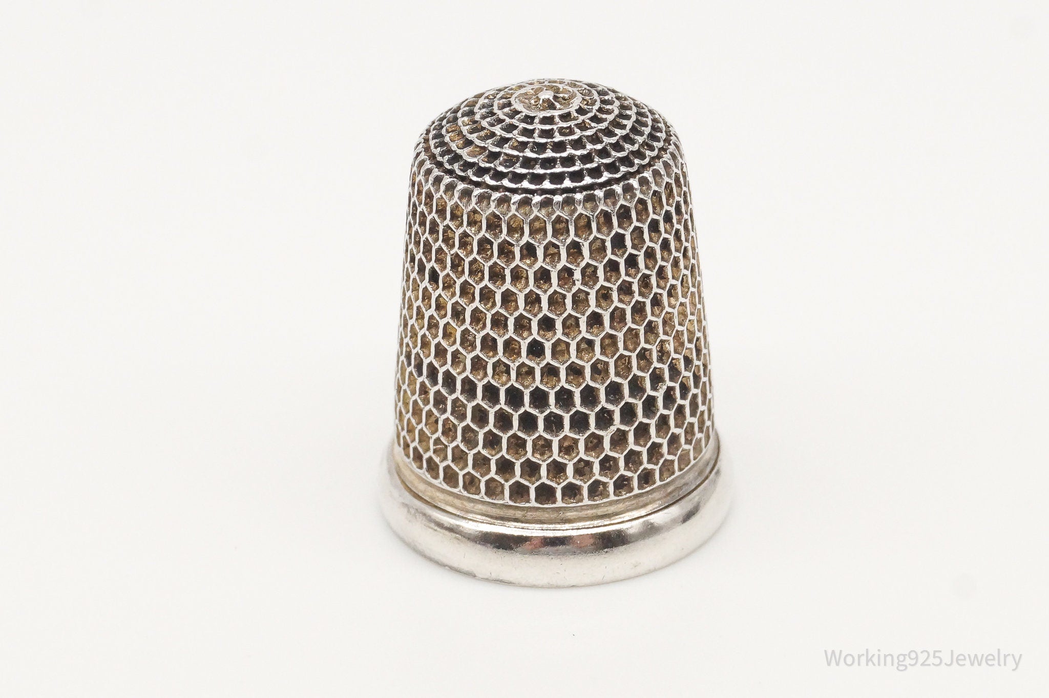 Antique Simons Bros & Co Dome Sterling Silver Thimble