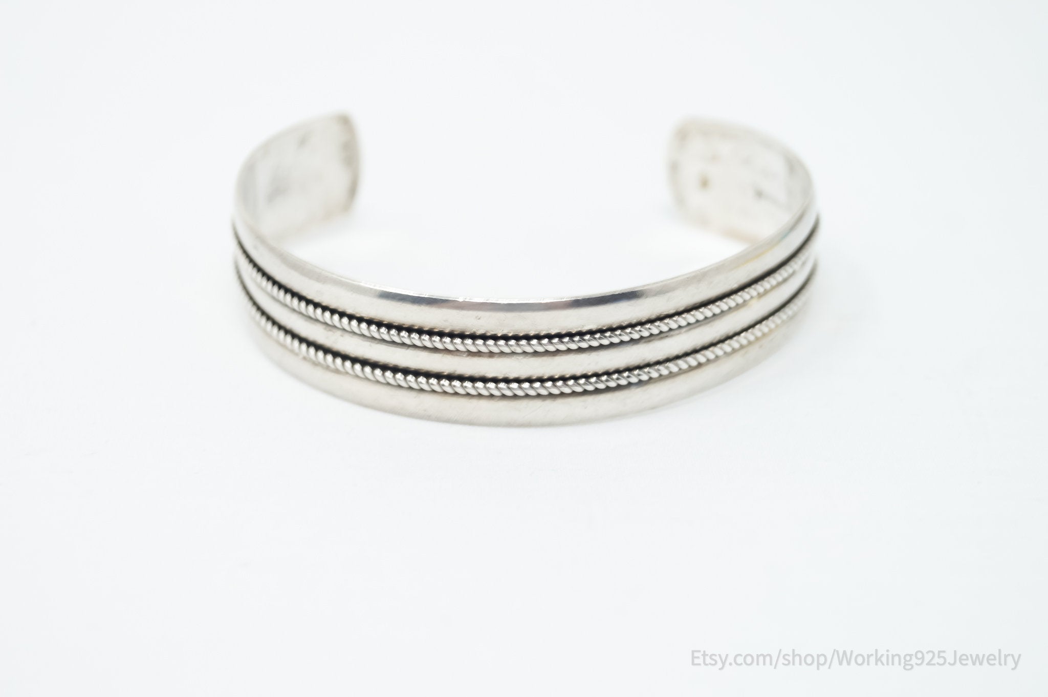 Southwest Designer Bell Trading Post Sterling Silver Cuff Bracelet