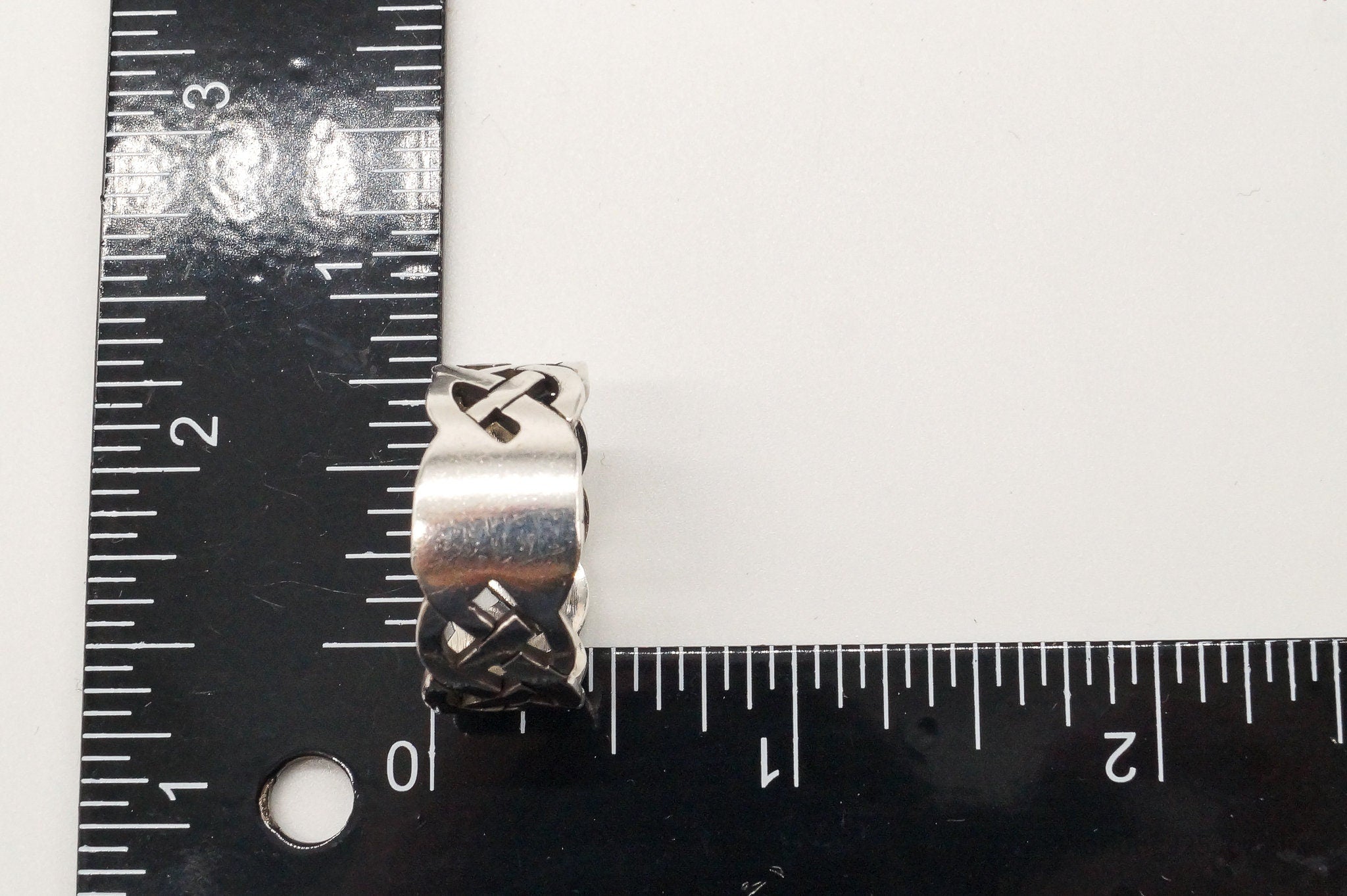 Vintage Celtic Knot Sterling Silver Band Ring - Size 11