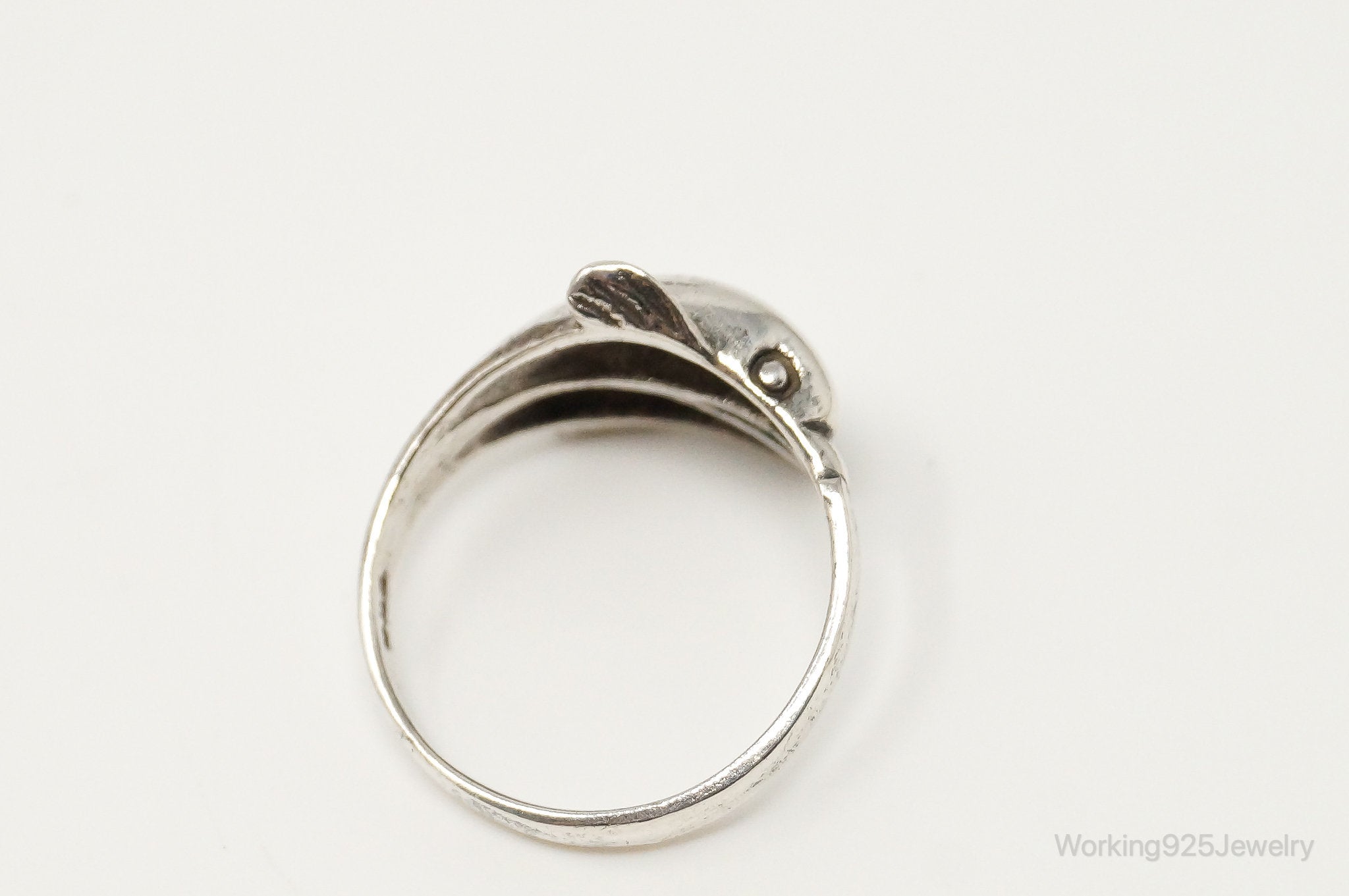 Vintage Dolphins Sterling Silver Wrap Ring - Size 4.75