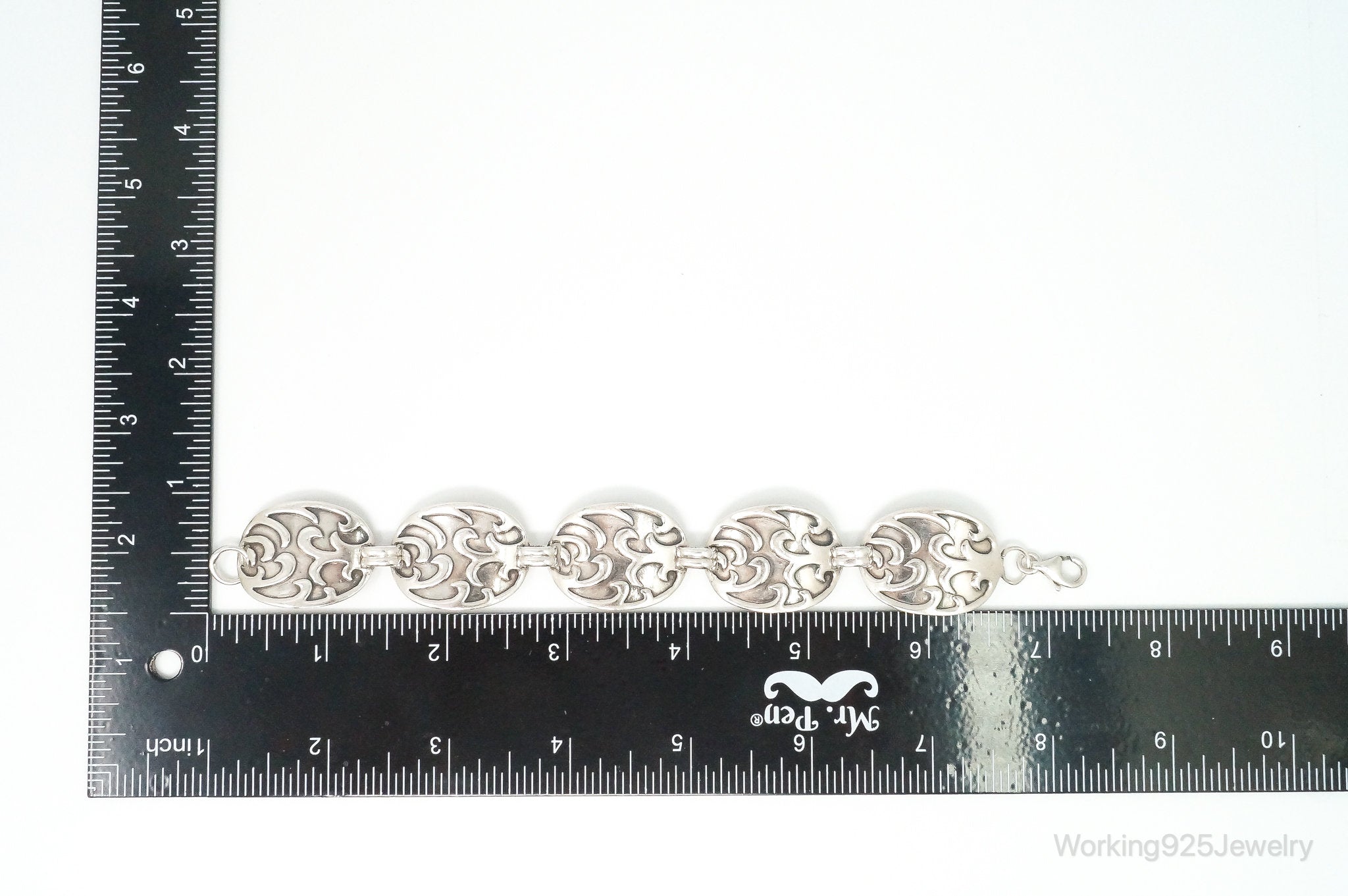 Designer Silpada Waves Panels Sterling Silver Bracelet