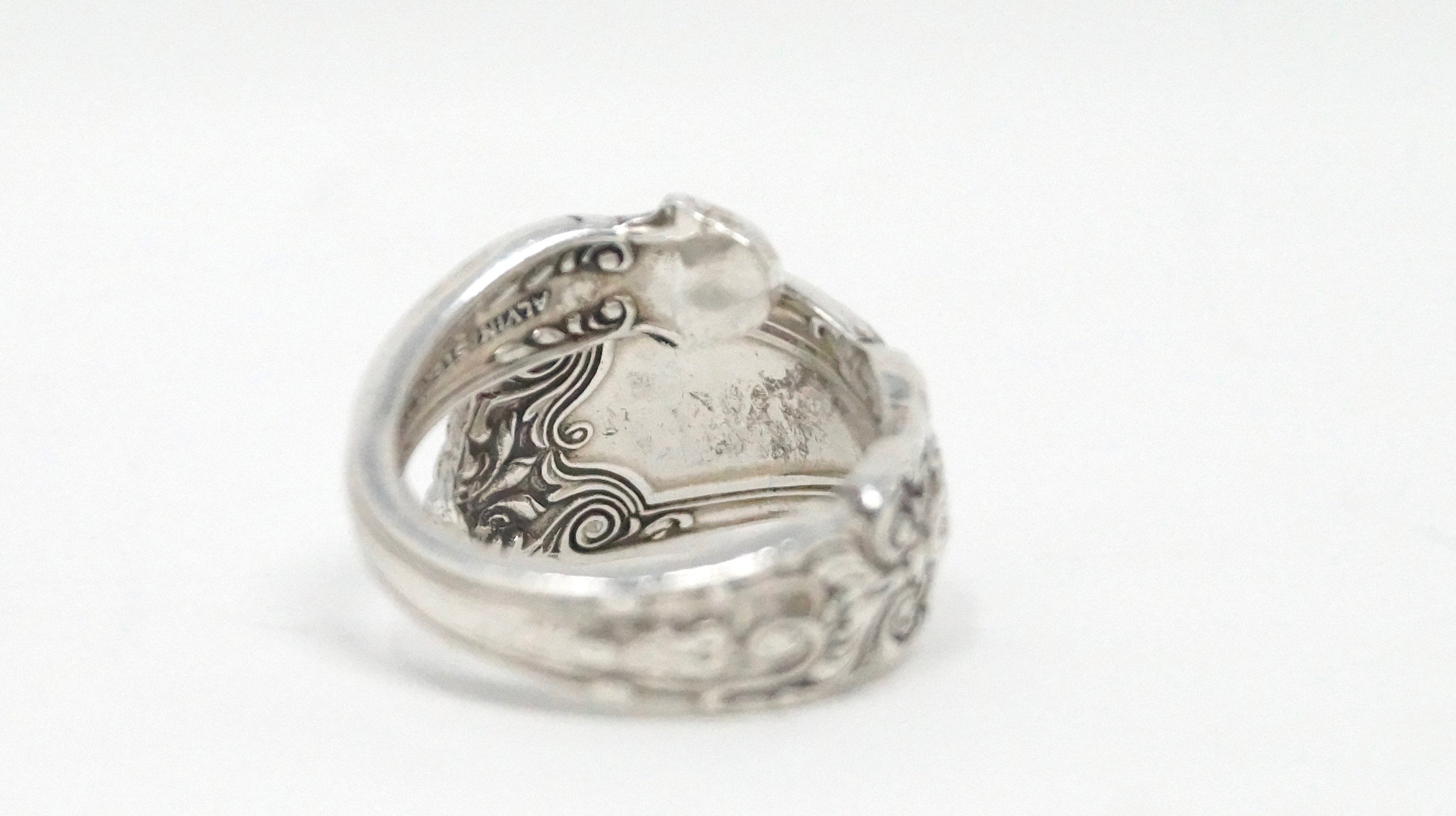 Vintage Alvin Prince Eugene Spoon Wrap Sterling Silver Ring - Size 5 1/2 -