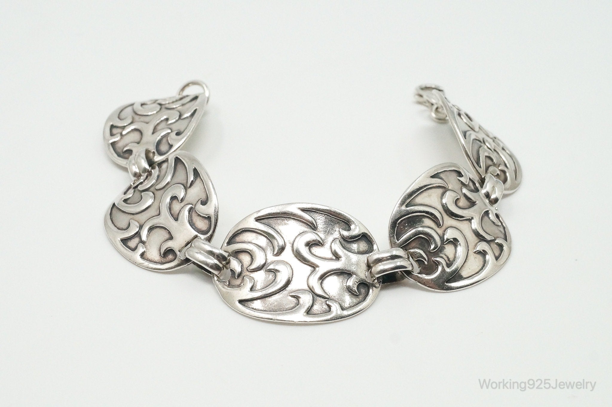 Designer Silpada Waves Panels Sterling Silver Bracelet