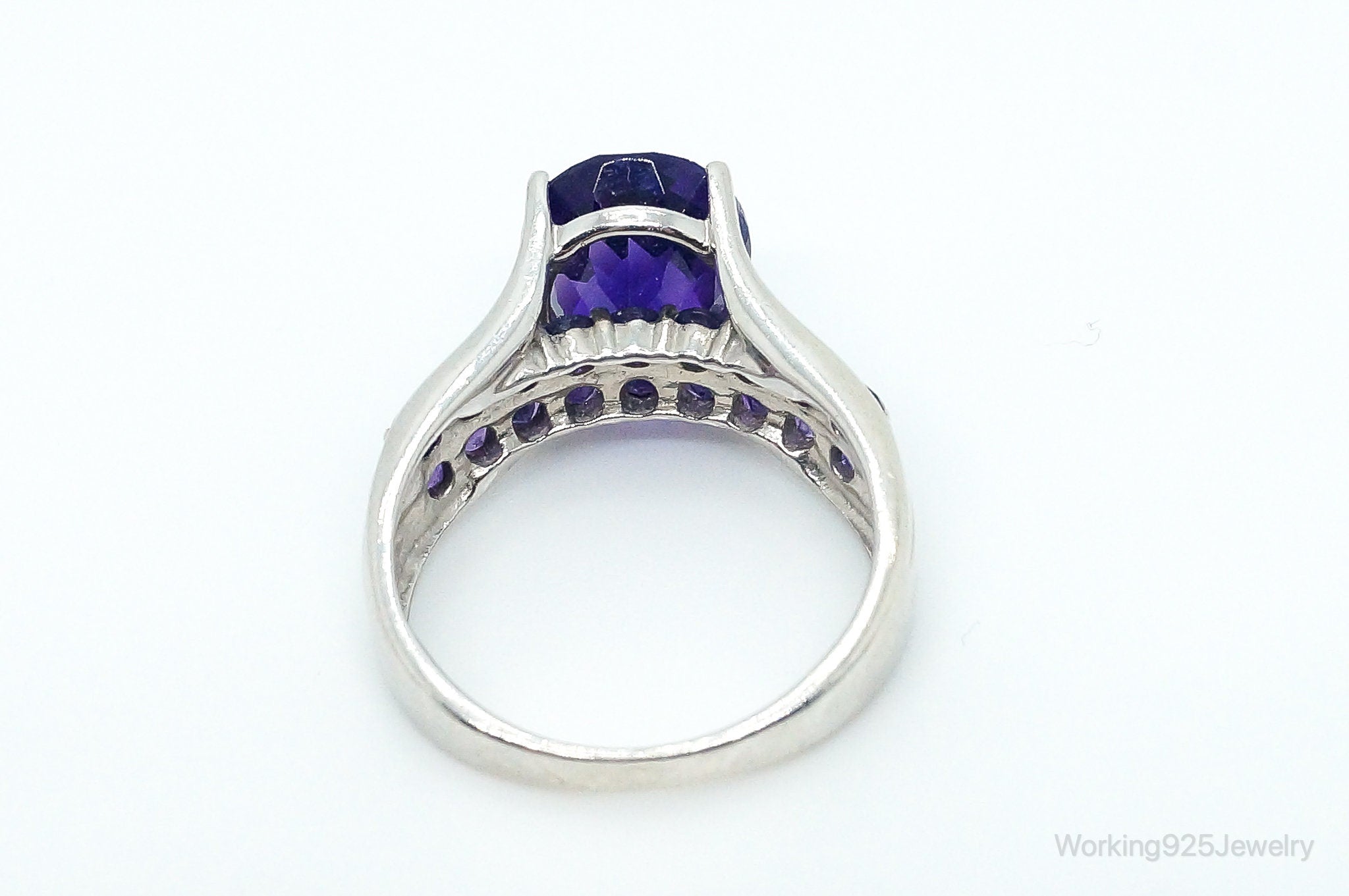 Designer BBJ Amethyst Sterling Silver Ring - Size 9