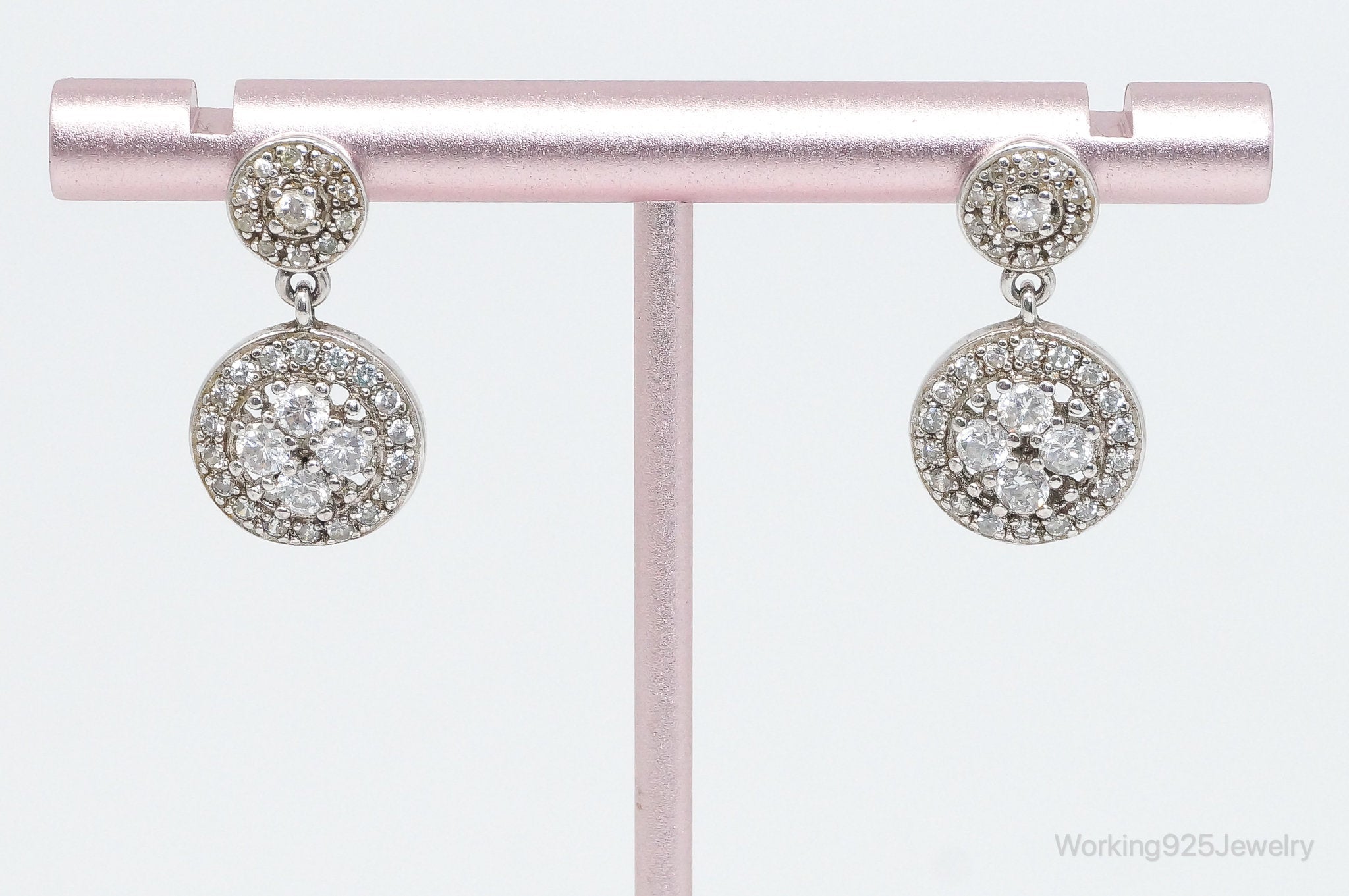 Designer Ross Simons Cubic Zirconia Sterling Silver Earrings