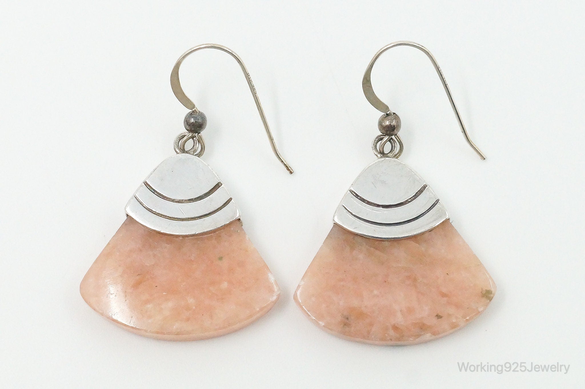 Designer Desert Rose Trading Co Pink Quartz Sterling Silver Earrings