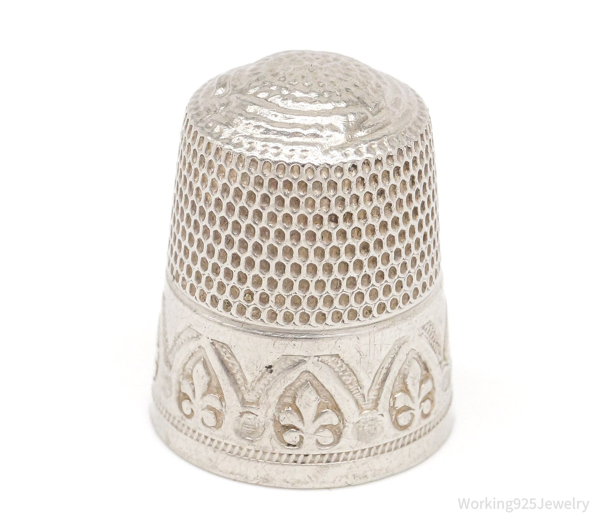 Victorian Antique Simons Bros & Co Sterling Silver Thimble Size 8