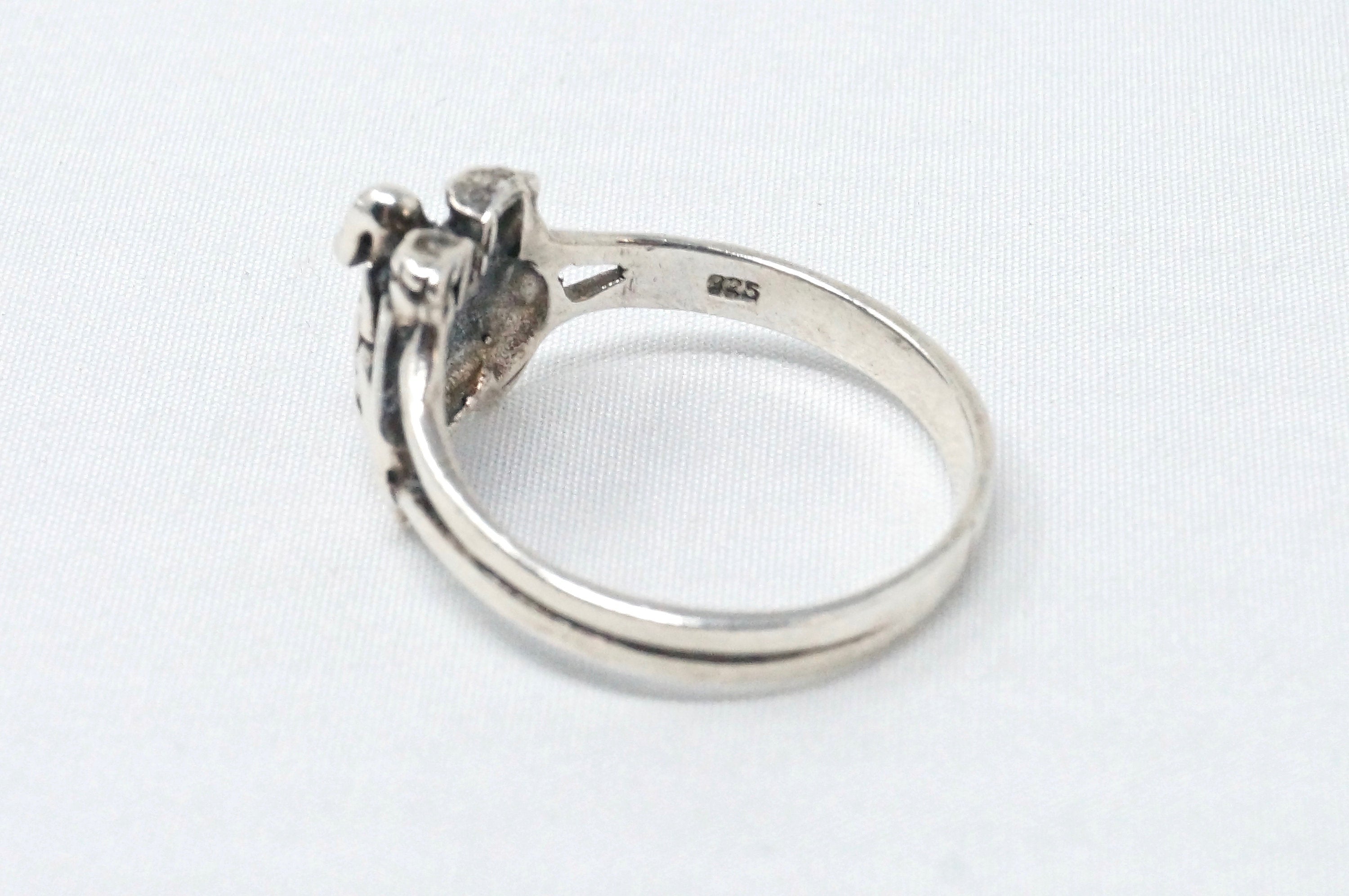 Vintage Elephant Face Sterling Silver Ring - Good Luck - Size 7.5