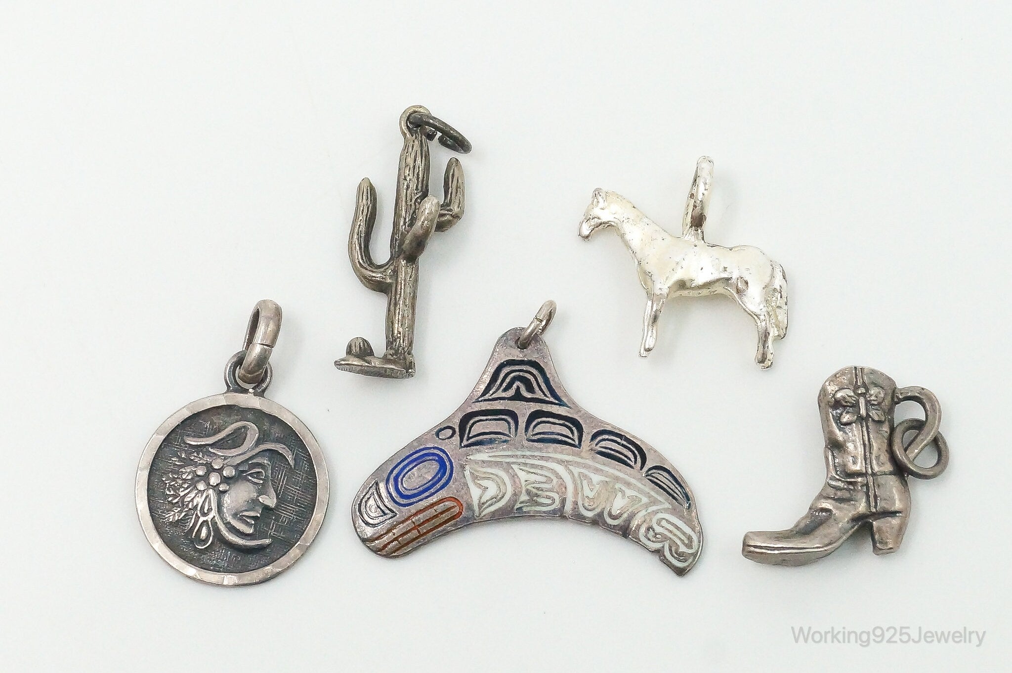 Vintage Antique Native Western Sterling Silver Charms Lot