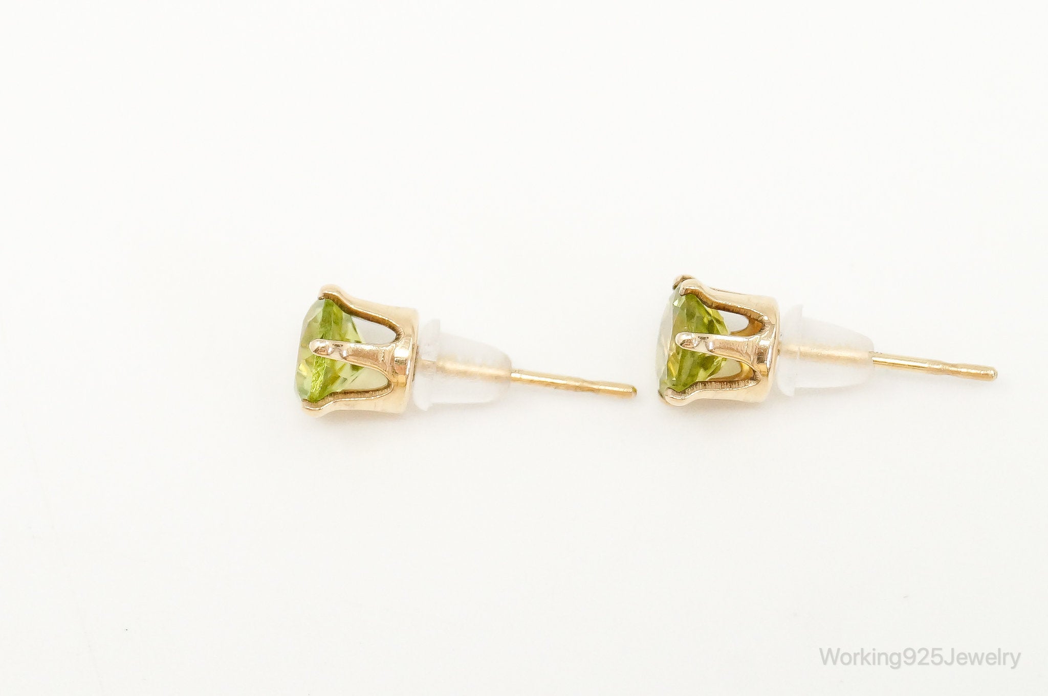 Peridot 14K Yellow Gold Filled Post Earrings