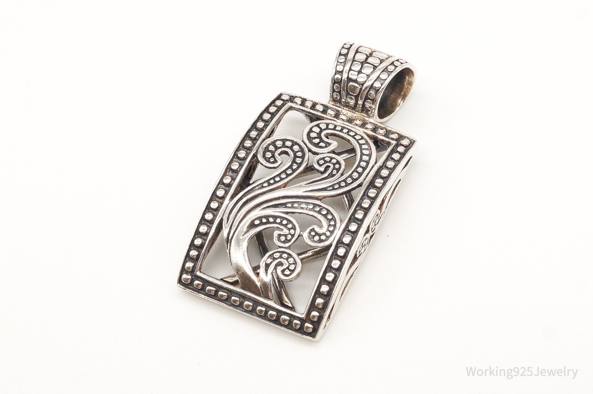 Designer Silpada Art Deco Sterling Silver Pendant