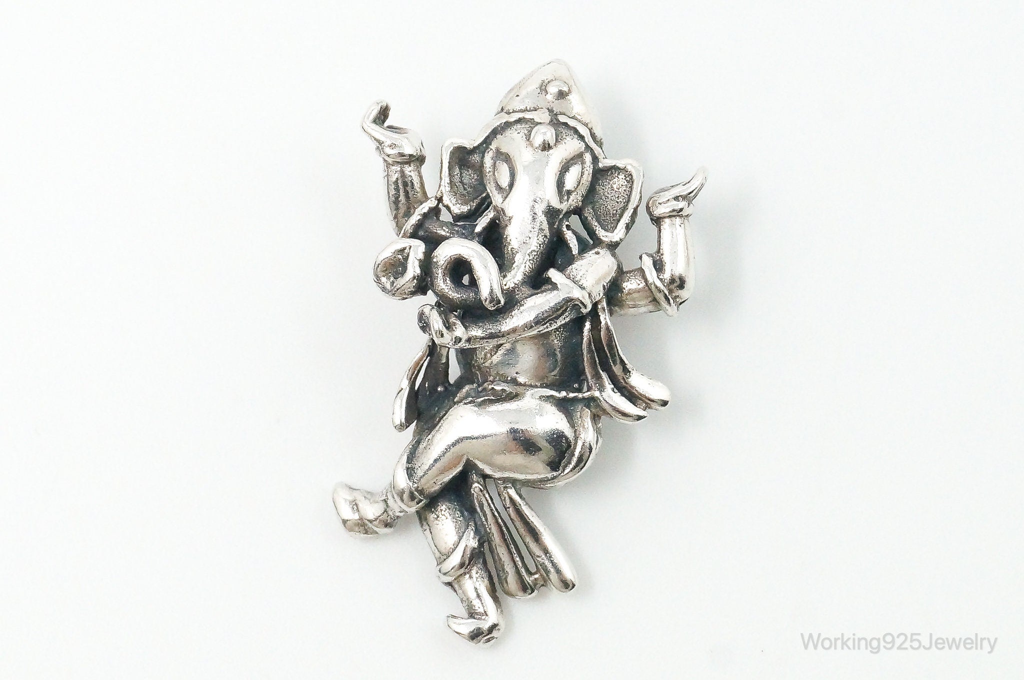 Vintage Ganesha Sterling Silver Pendant