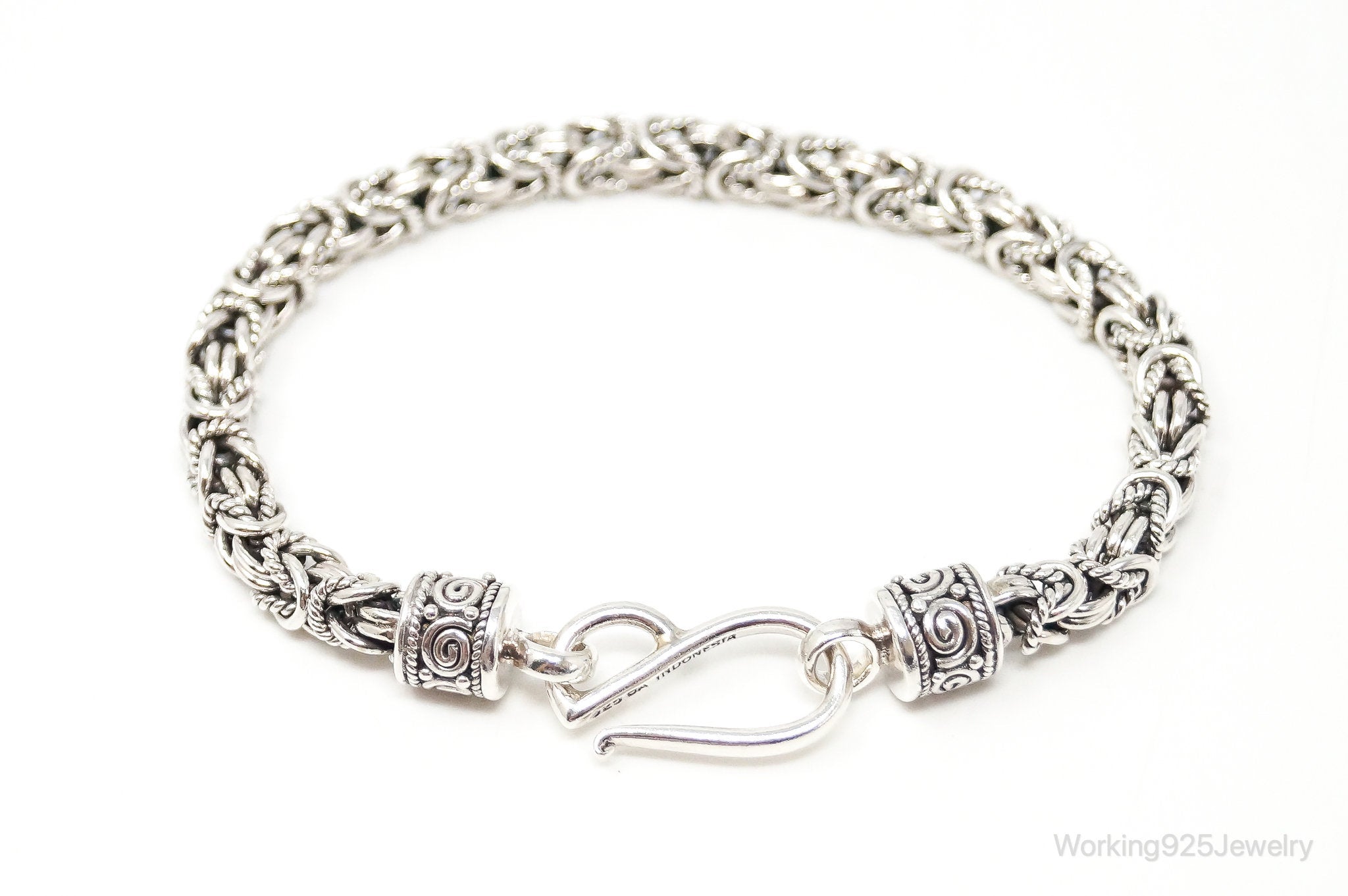 Designer BA Suarti Byzantine Chain Balinese Sterling Silver Bracelet