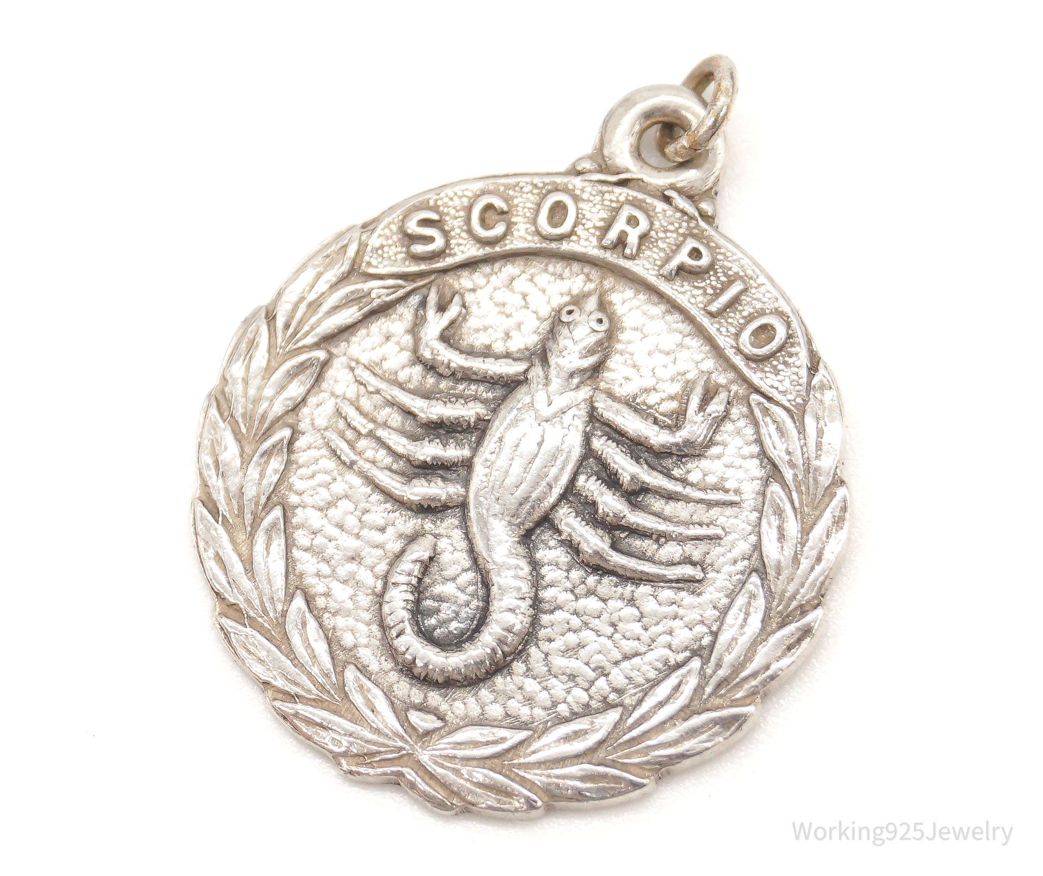 Vintage 1940s Scorpio Sterling Silver Charm