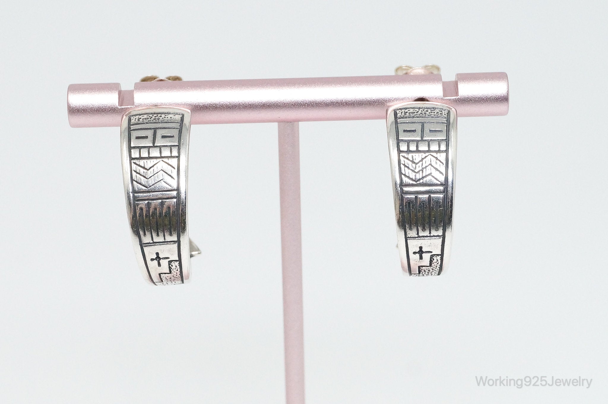 Native Designer Carolyn Pollack Relios RMT Tribal Sterling Silver Earrings