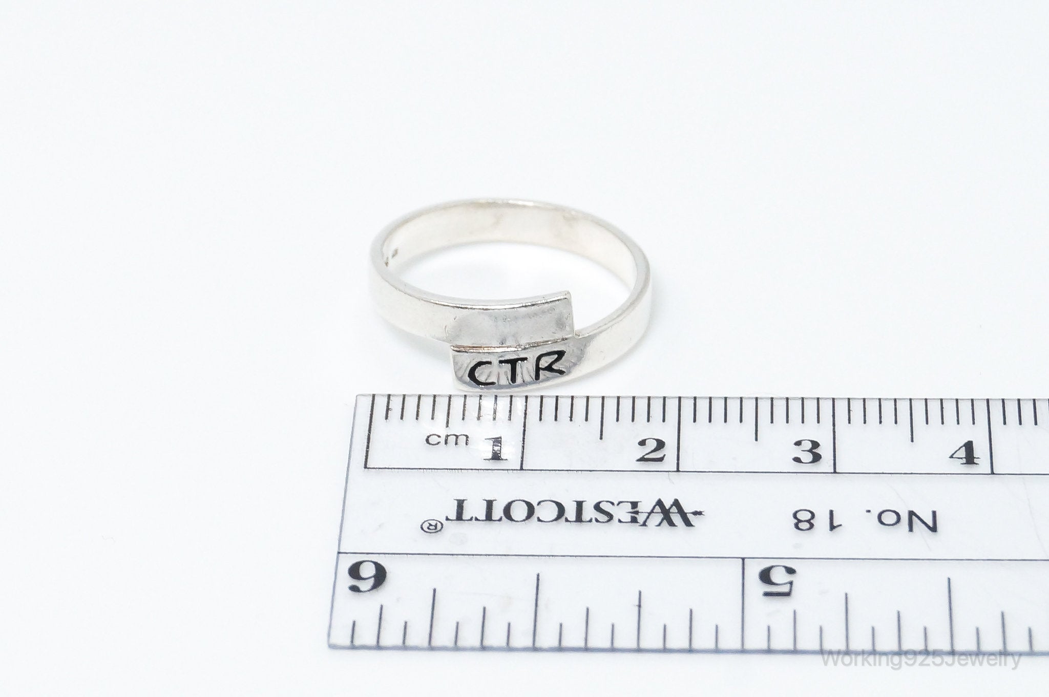 Vintage CTR "Choose The Right" Sterling Silver Ring - Size 6