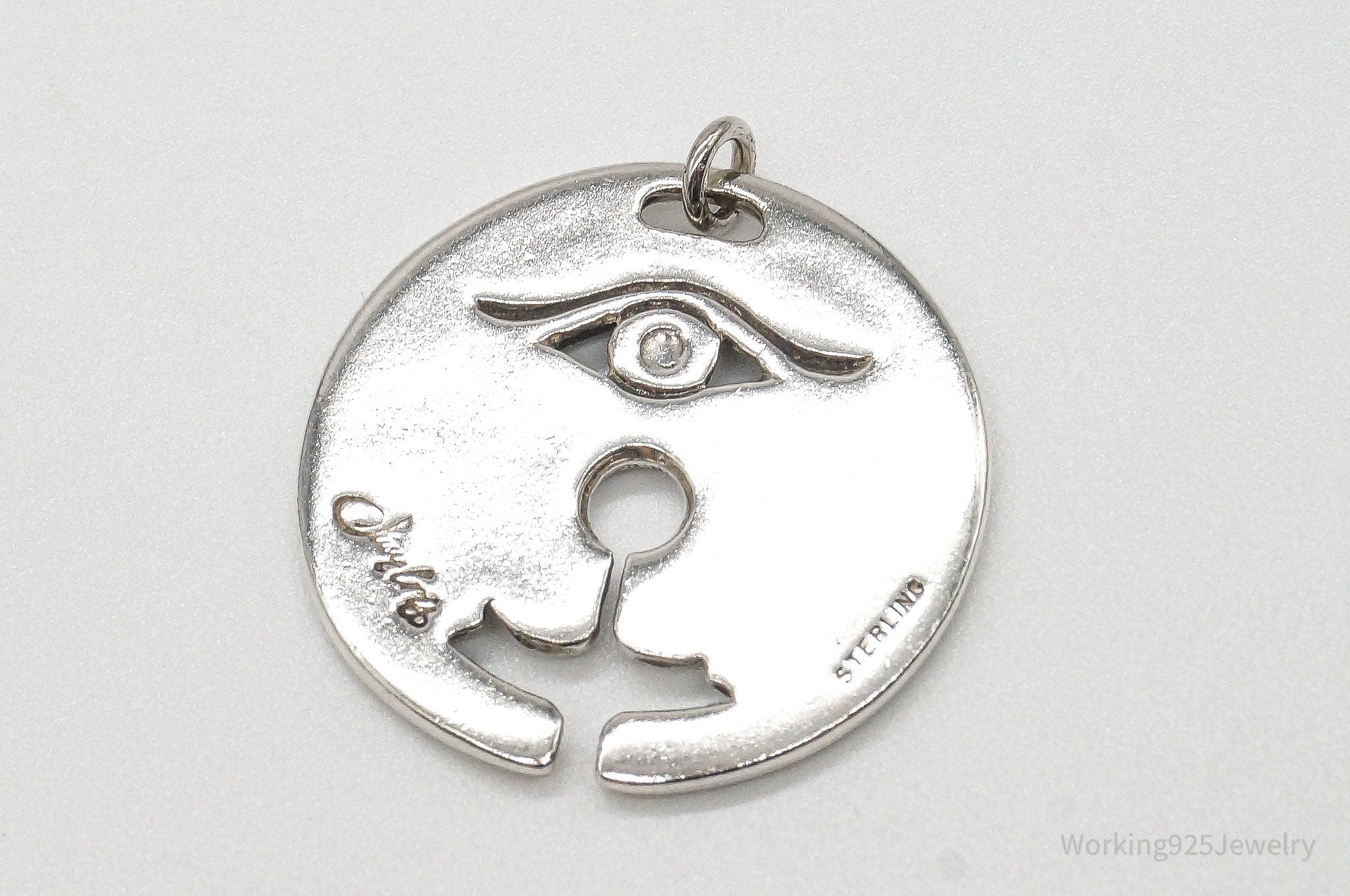 Large Vintage Egyptian Sterling Silver Pendant