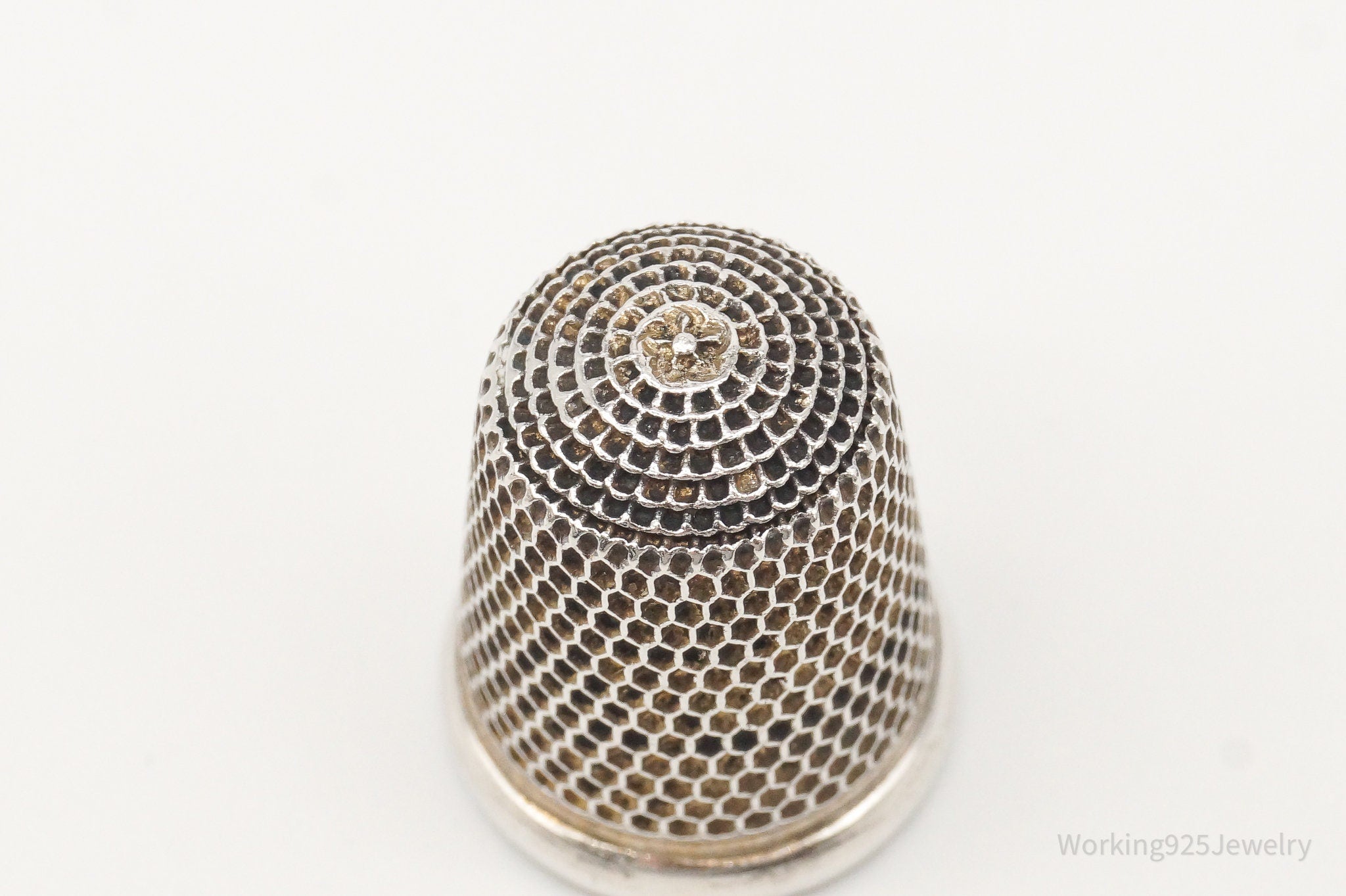 Antique Simons Bros & Co Dome Sterling Silver Thimble