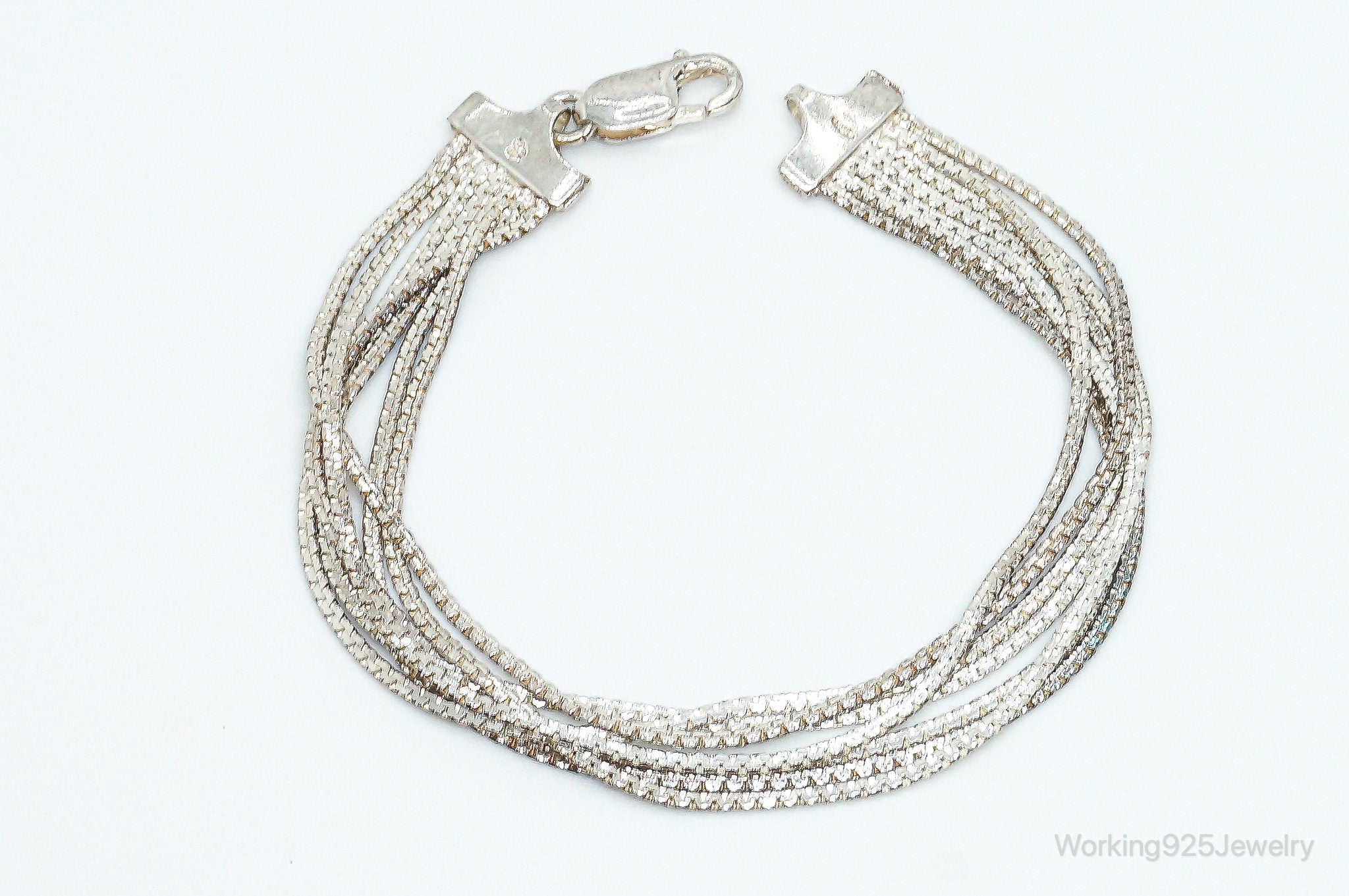 Vintage Italian Designer IBB Sterling Silver Bracelet