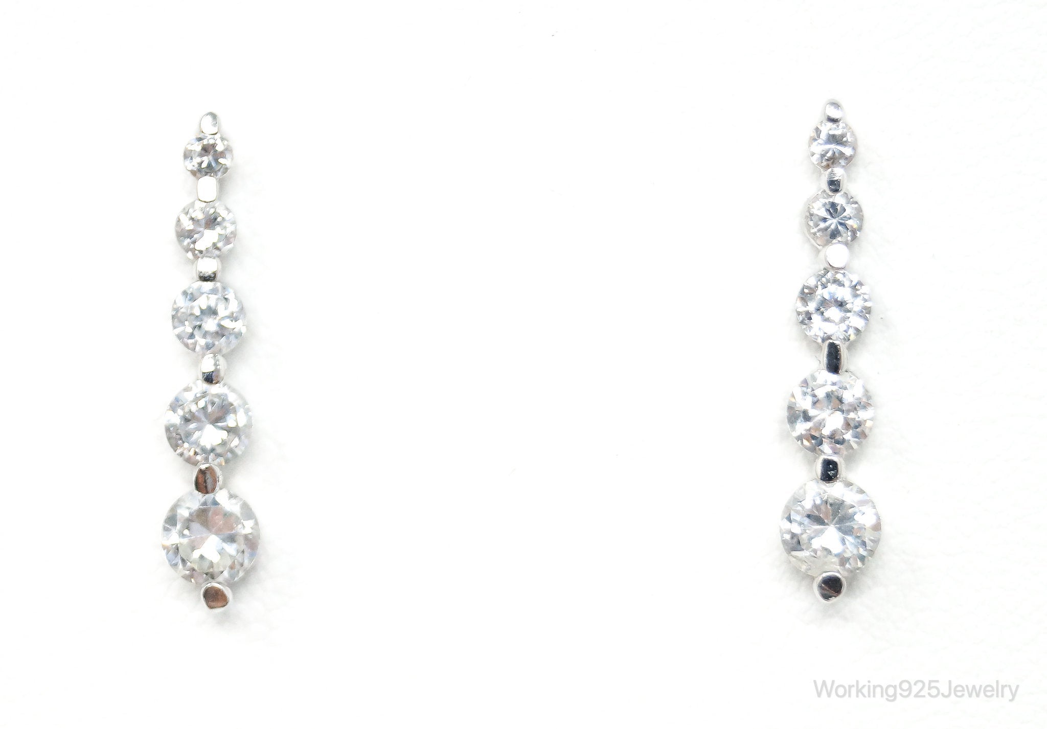 Cubic Zirconia Sterling Silver Earrings