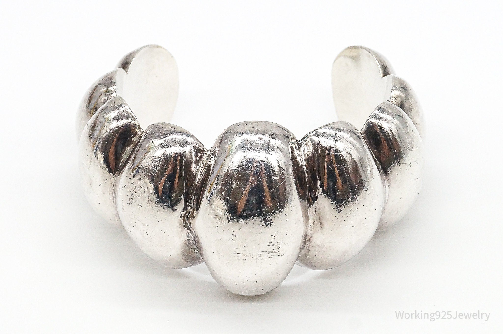 RARE Vintage Mexico Modernist Los Ballesteros Sterling Silver Bracelet