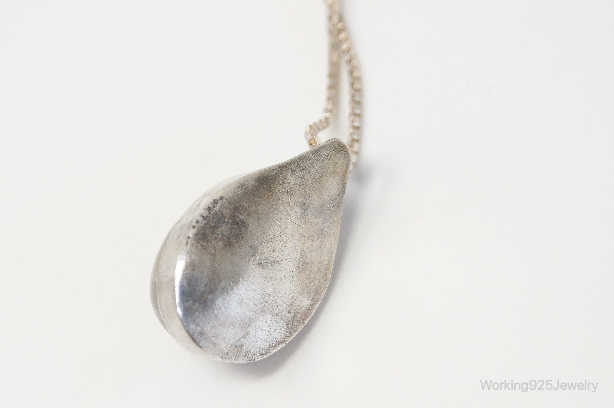 Vintage Agate Sterling Silver Necklace