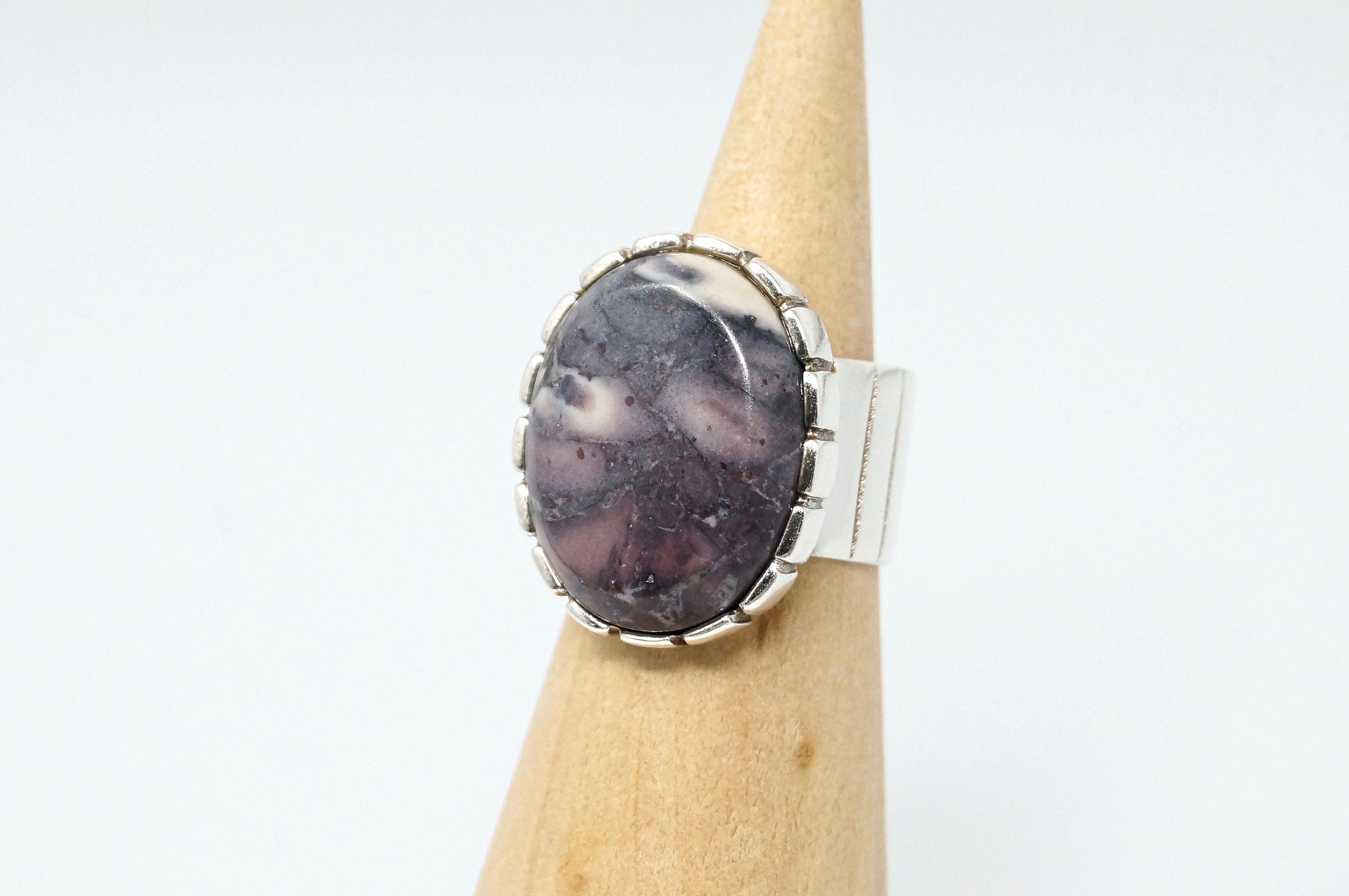 DTR Desert Rose Trading Co Purple Jasper Sterling Silver Ring Size 5.5