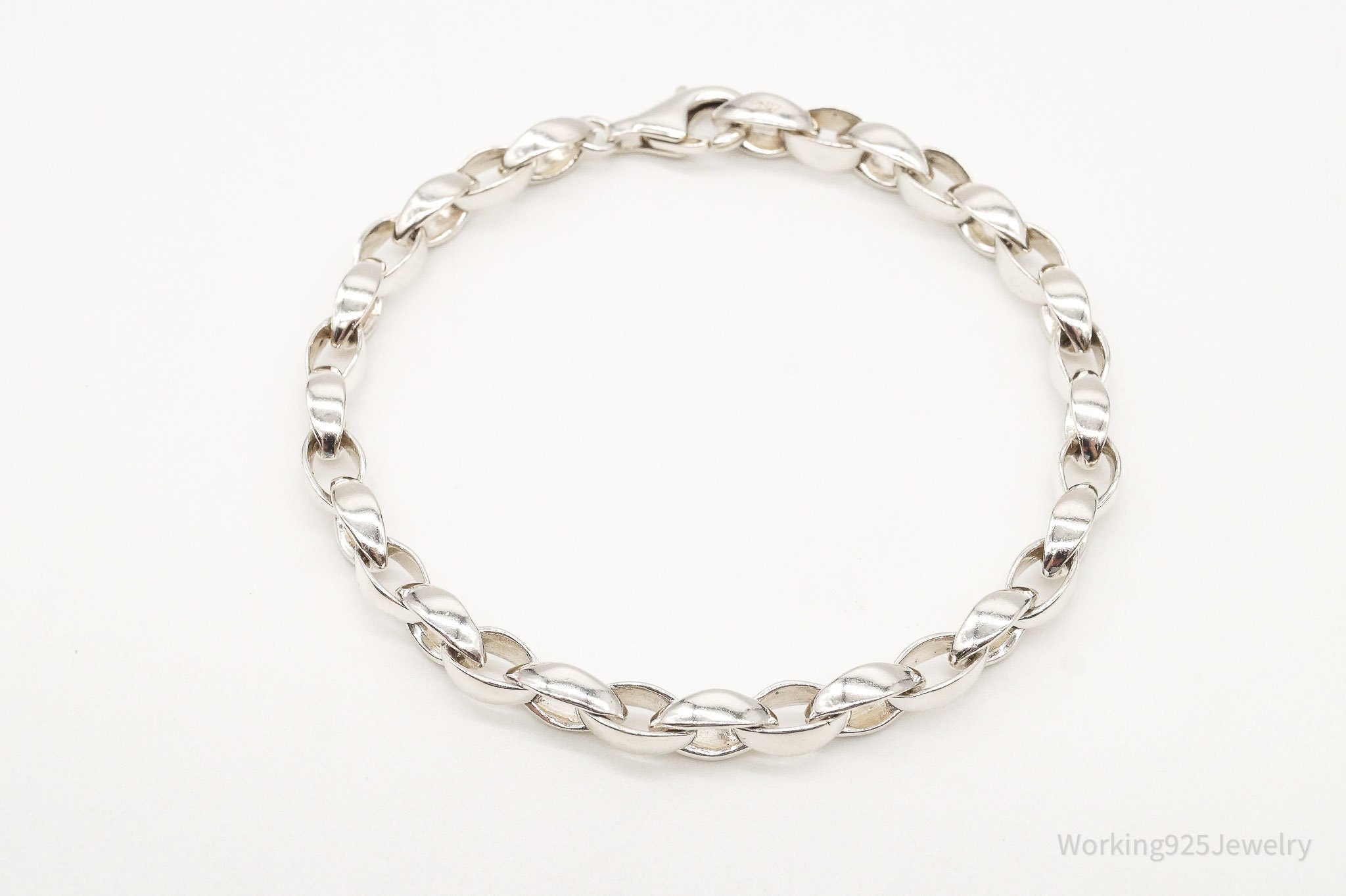 Rare Modernist Style Designer ZINA Sterling Silver Bracelet