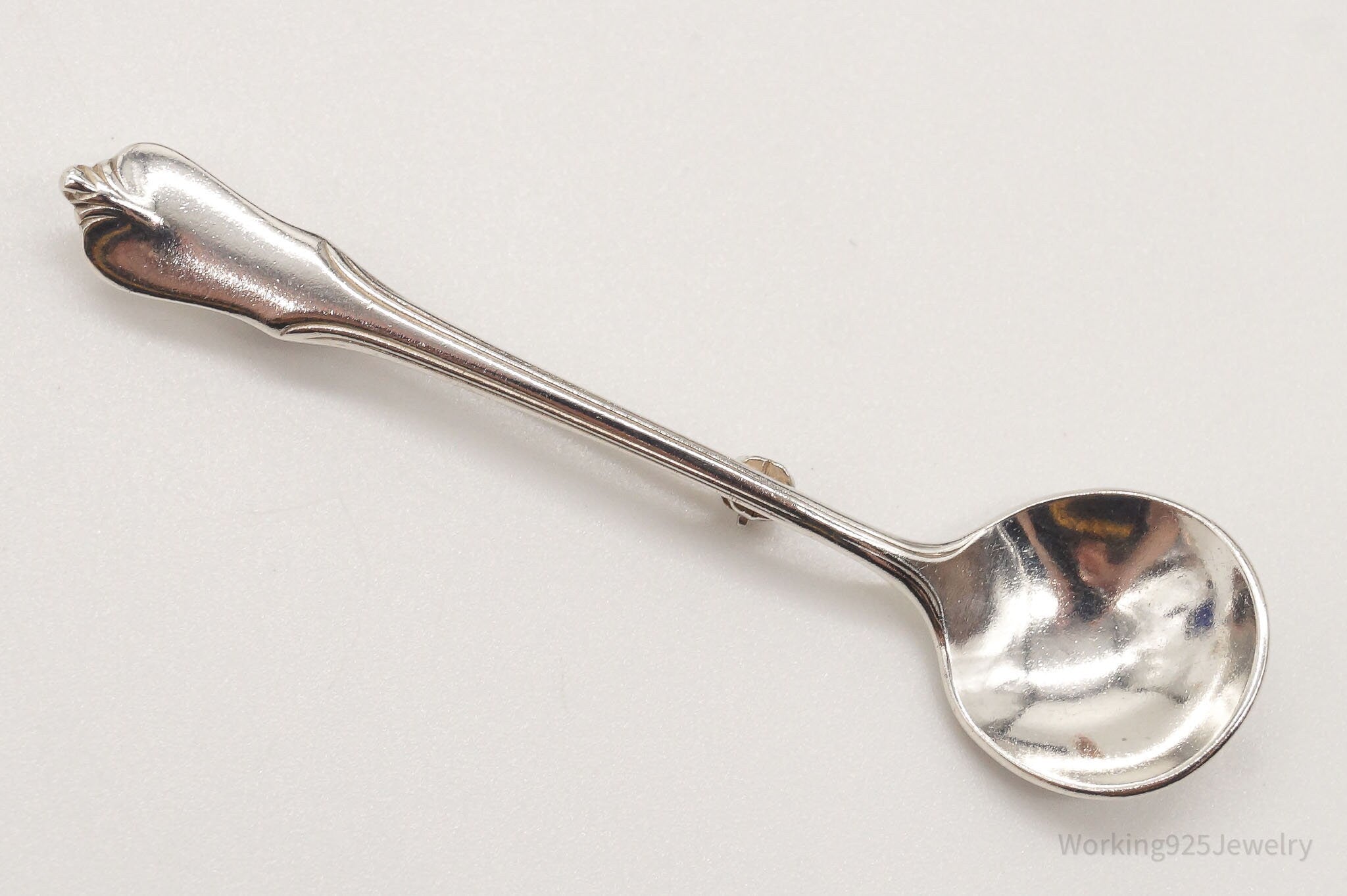 Antique Wallace Sterling Silver Spoon Brooch Pin