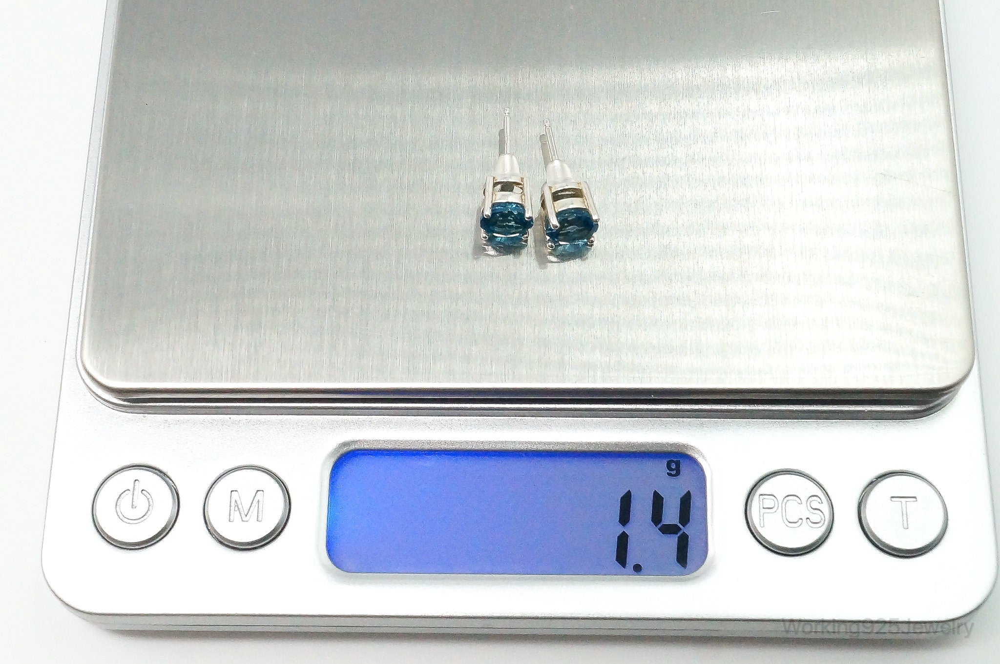 Blue Topaz Sterling Silver Earrings