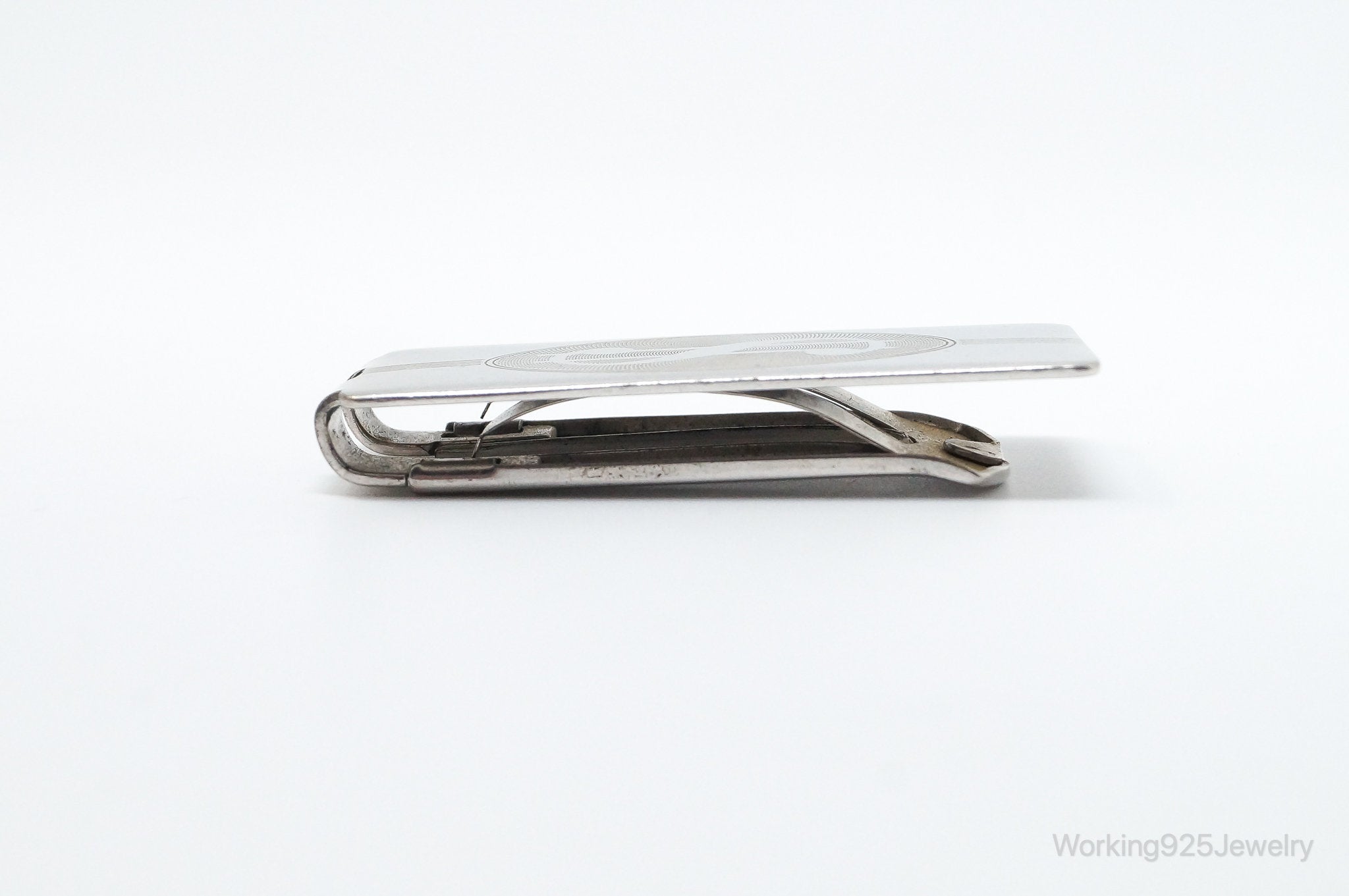 Vintage Designer Anson Dollar Sign Sterling Silver Money Tie Money Clip