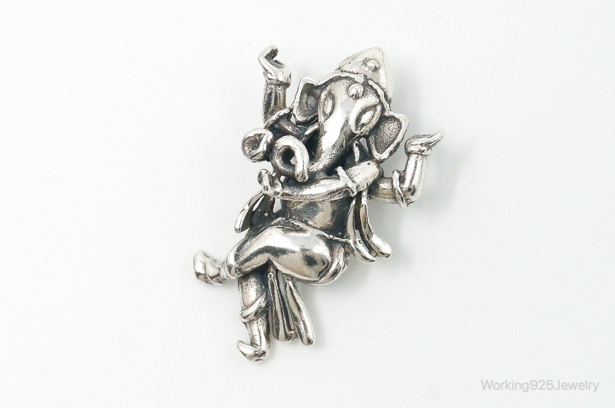 Vintage Ganesha Sterling Silver Pendant