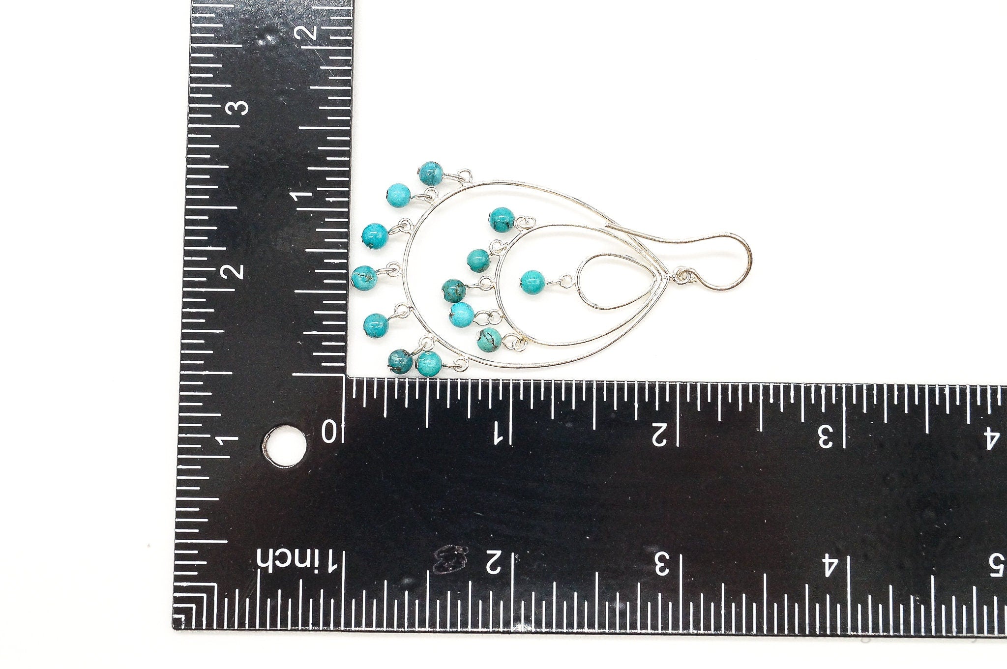 Designer SX Turquoise Sterling Silver Earrings