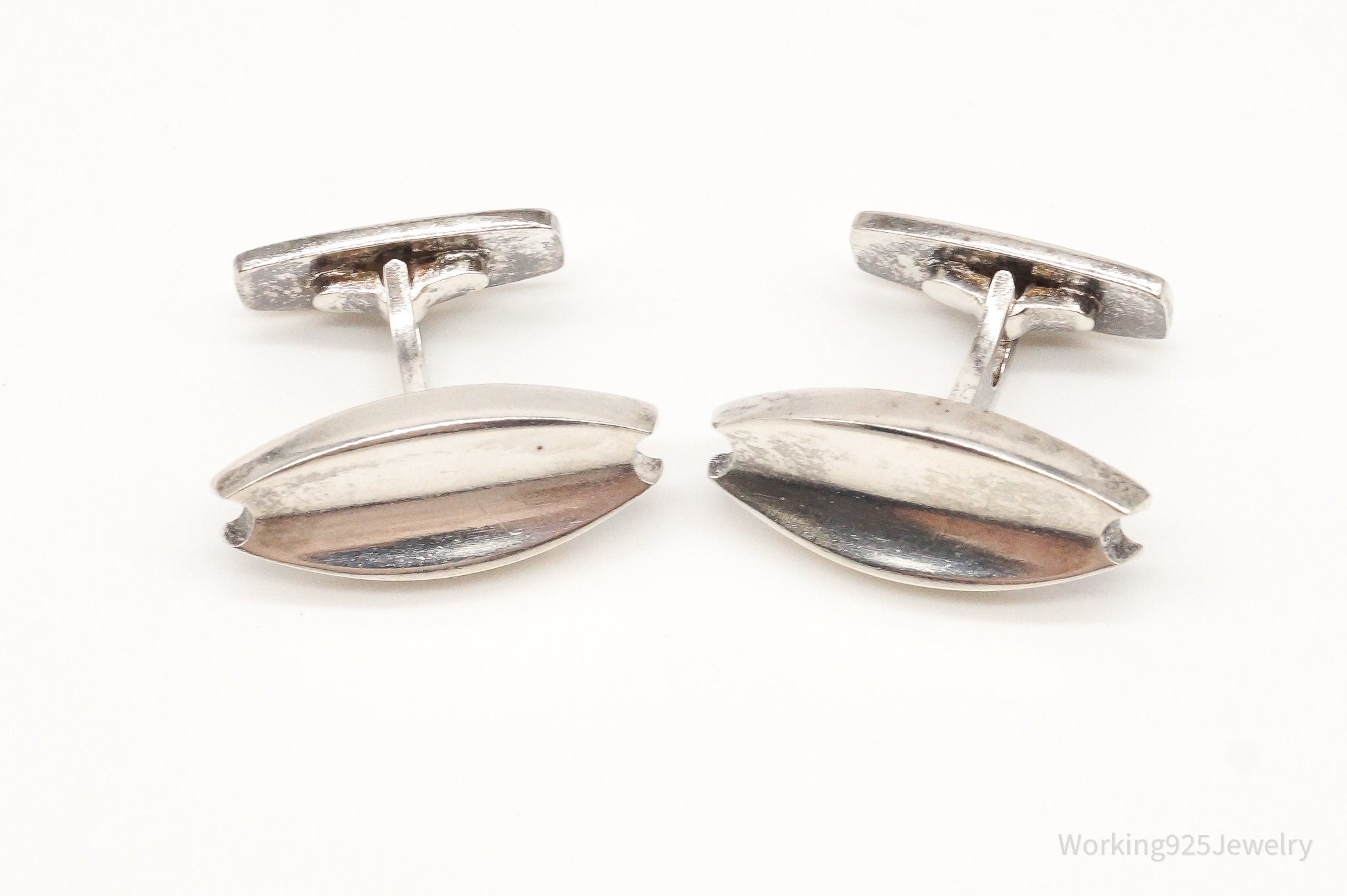 Vintage Denmark Modernist Warmind Sterling Silver Cufflinks