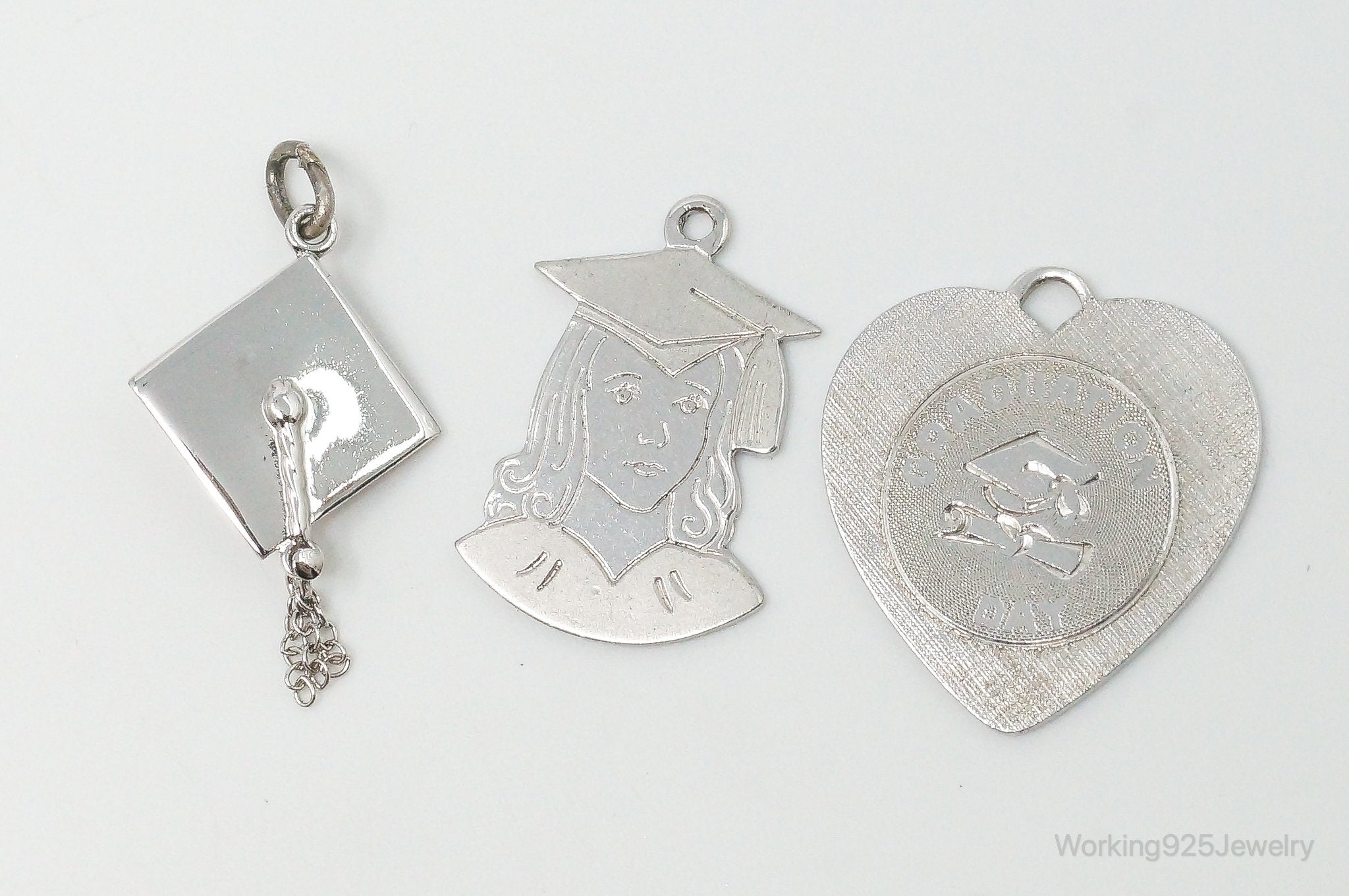 Vintage Graduation Sterling Silver Charms Lot