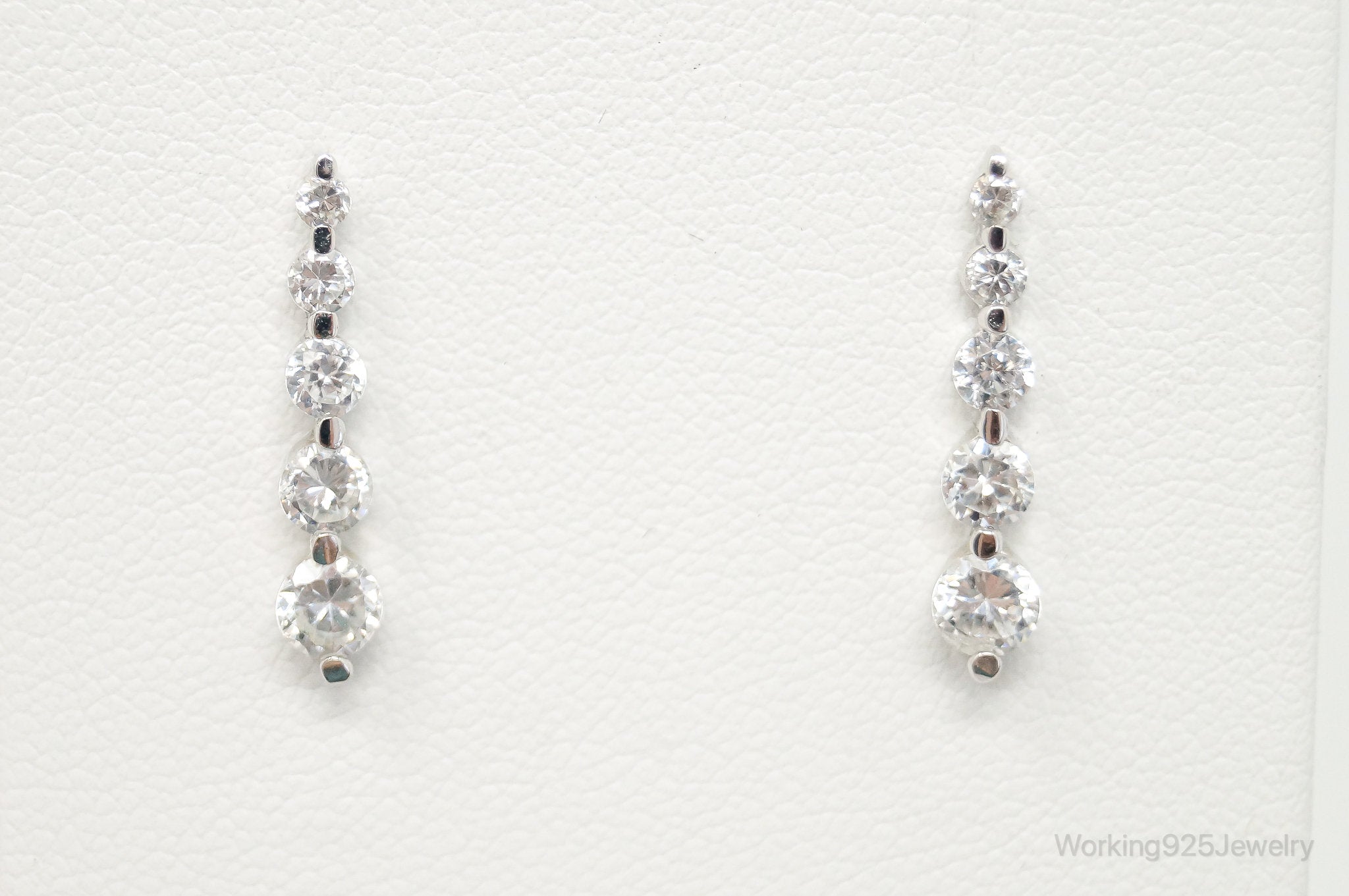 Cubic Zirconia Sterling Silver Earrings