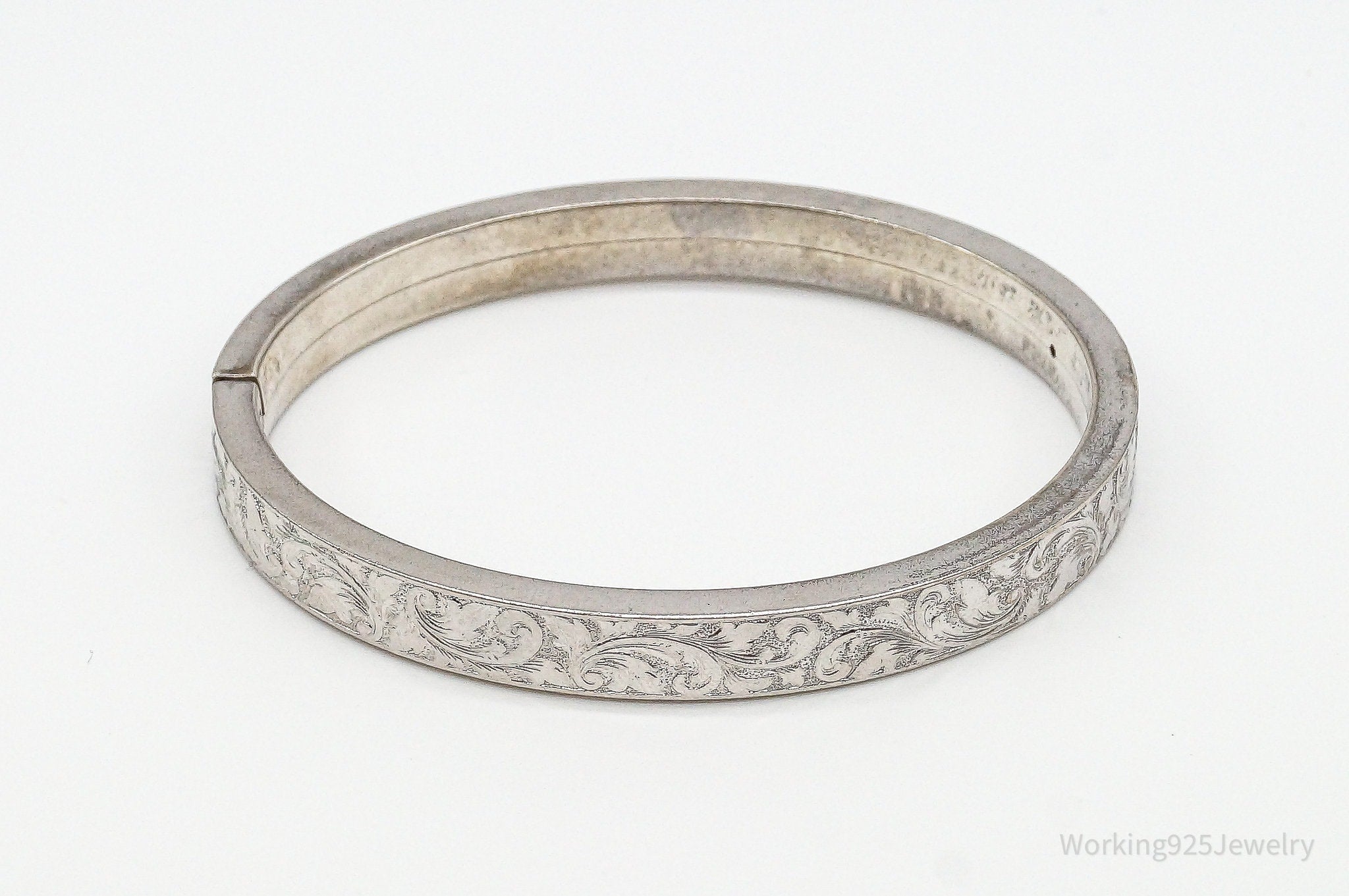 Antique Art Nouveau Pattern 835 Silver Bracelet